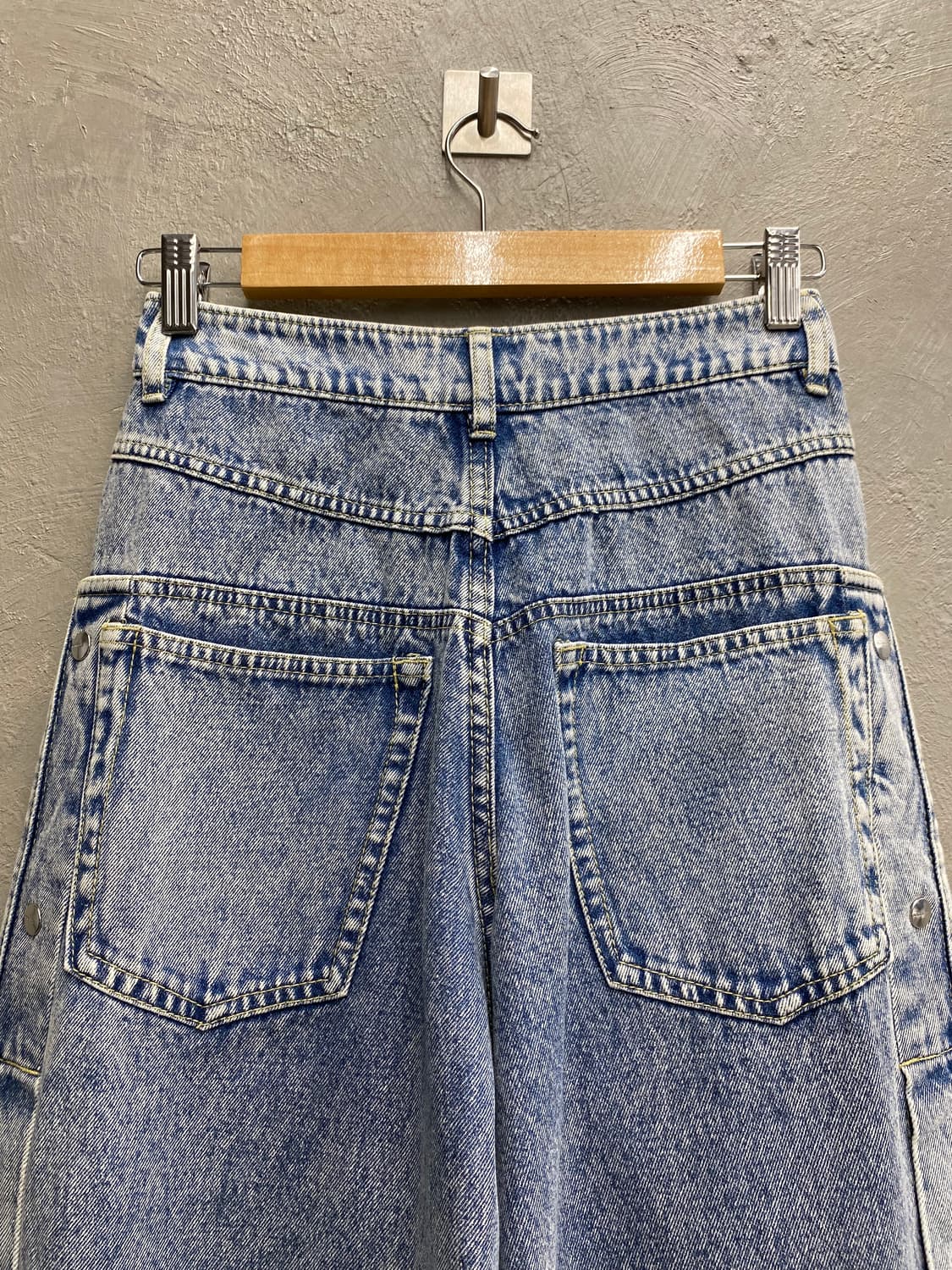 [XS] ADIDAS 아디다스 아디브레이크 데님 와이드 팬츠 상품이미지5