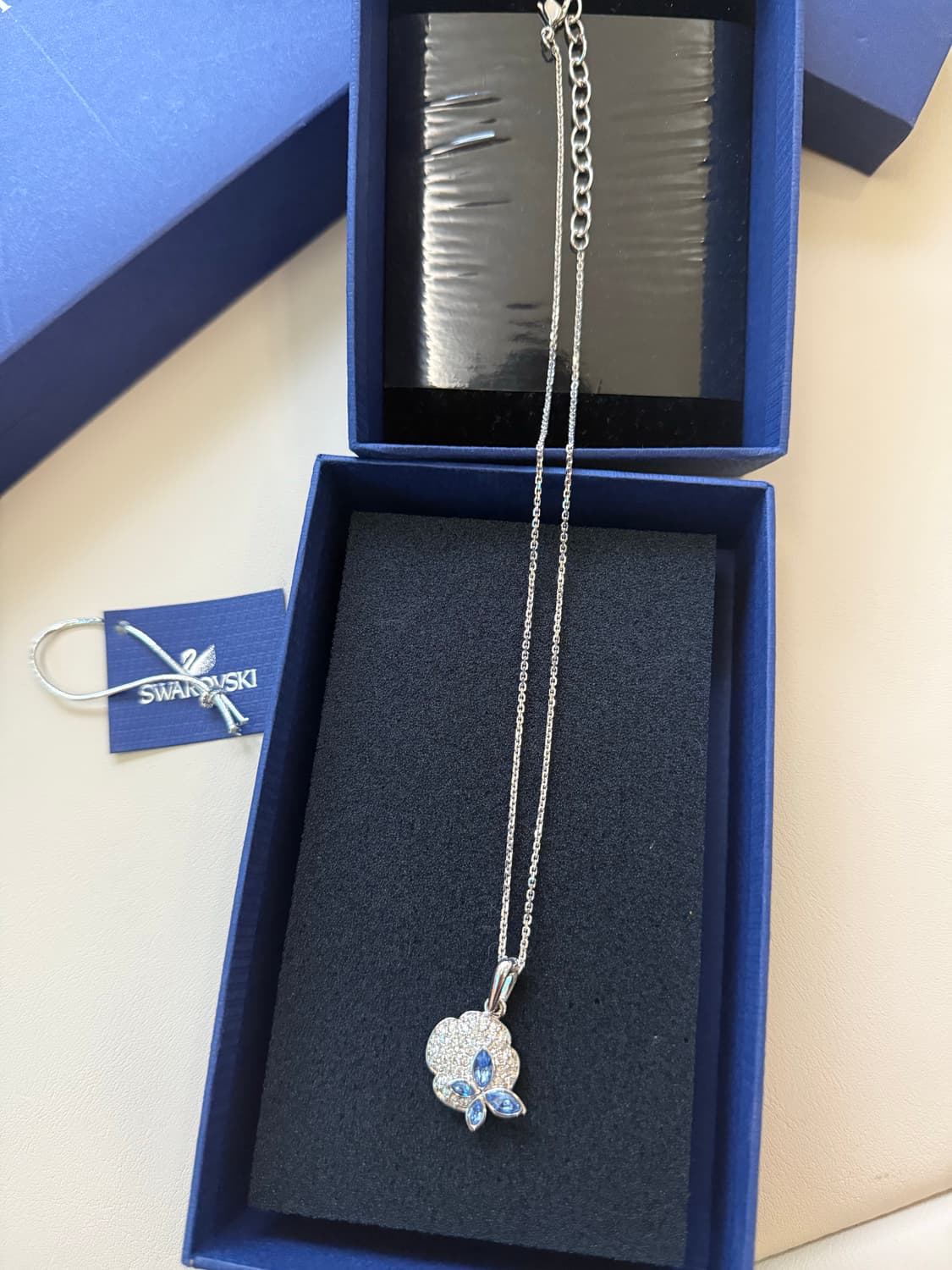 새상품) 스와로브스키 크리스탈 플라워 목걸이 다이아 금 골드 은 제이에스 상품이미지4