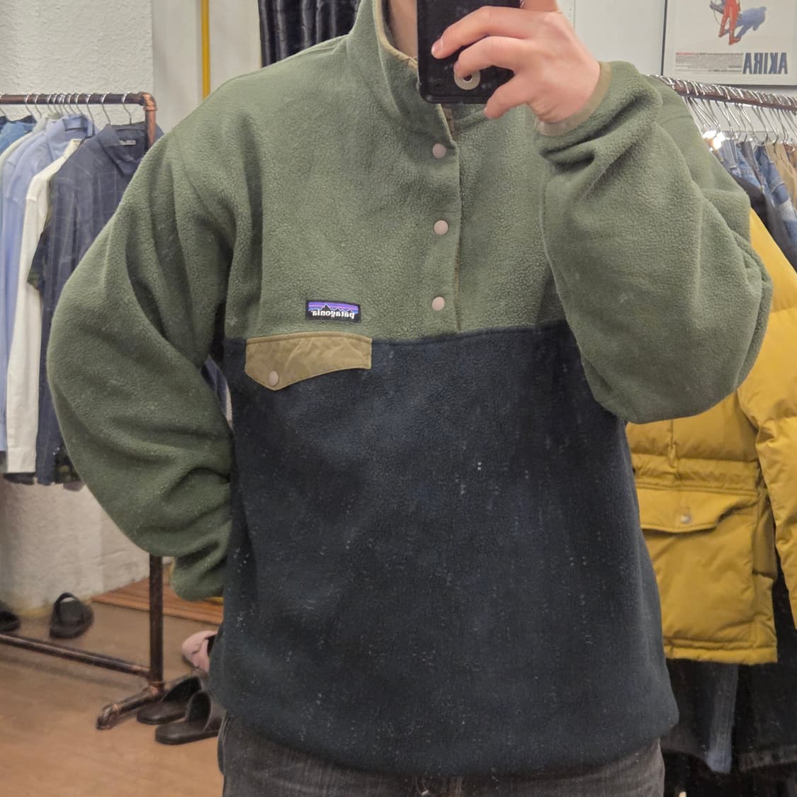 파타고니아 신칠라 카키 그린 L 17년도 제품 켄달제너 맛 상품이미지5