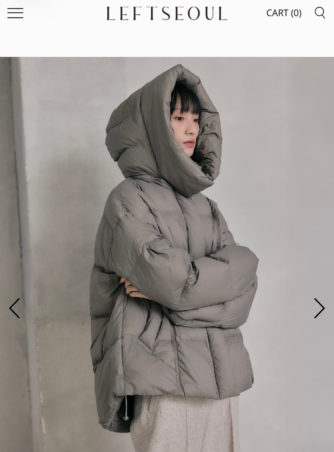 레프트서울 패딩 그레이 (새상품) 상품이미지1