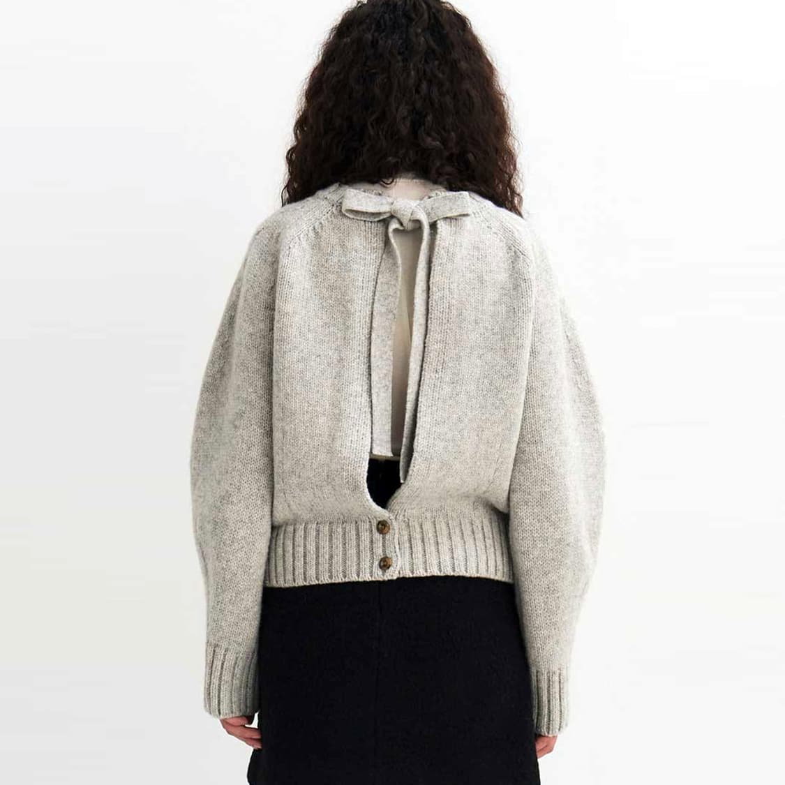 모한(MOHAN) RTW 셰틀랜드울 백 오픈니트 55-66 상품이미지3