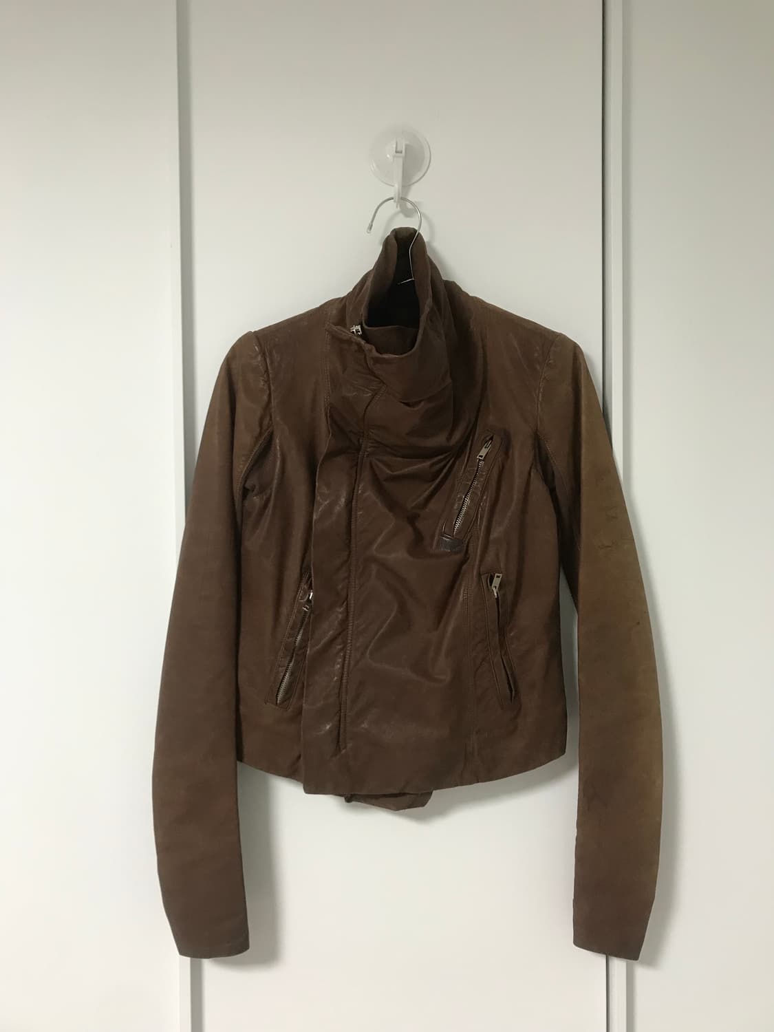 Rick Owens 2011 High Neck Leather Jacket 상품이미지10