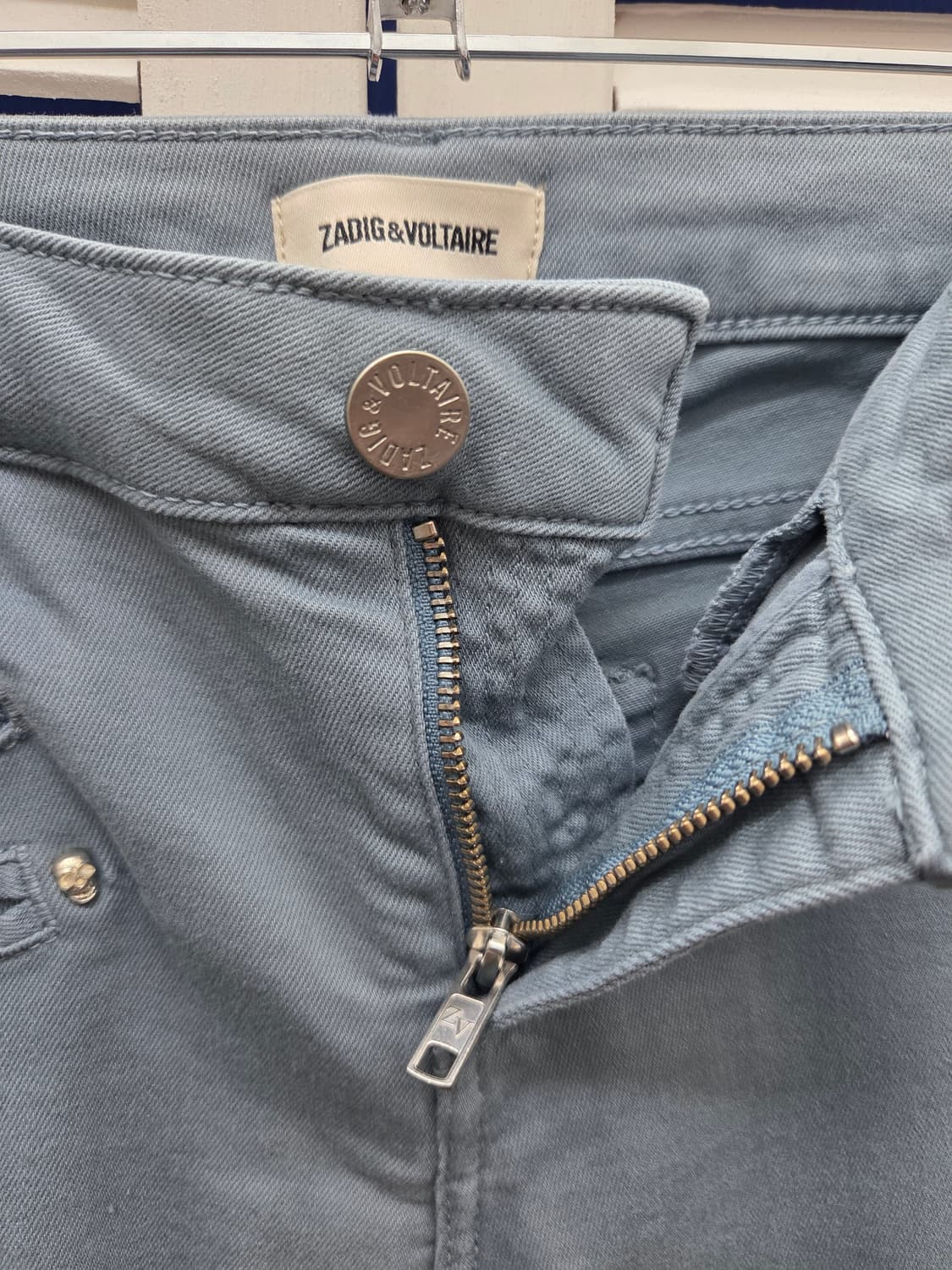 자딕앤볼테르 블루 코튼 팬츠 상품이미지4