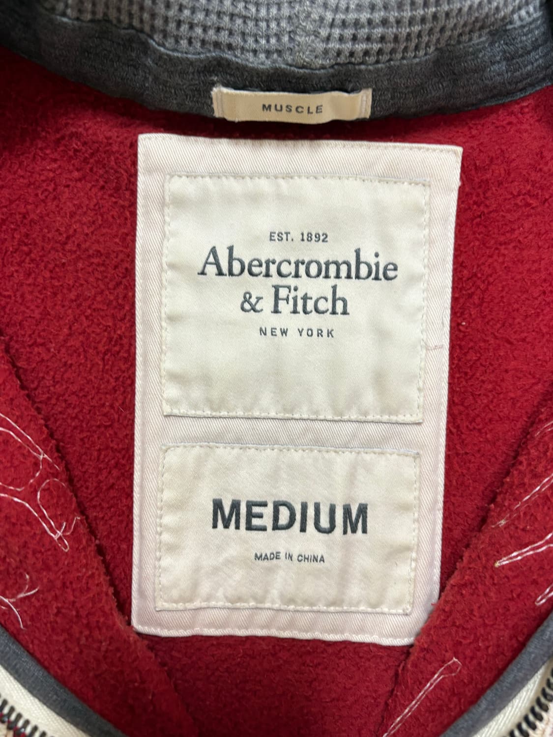 아베크롬비 후드집업 레드 양홍원 m 상품이미지2