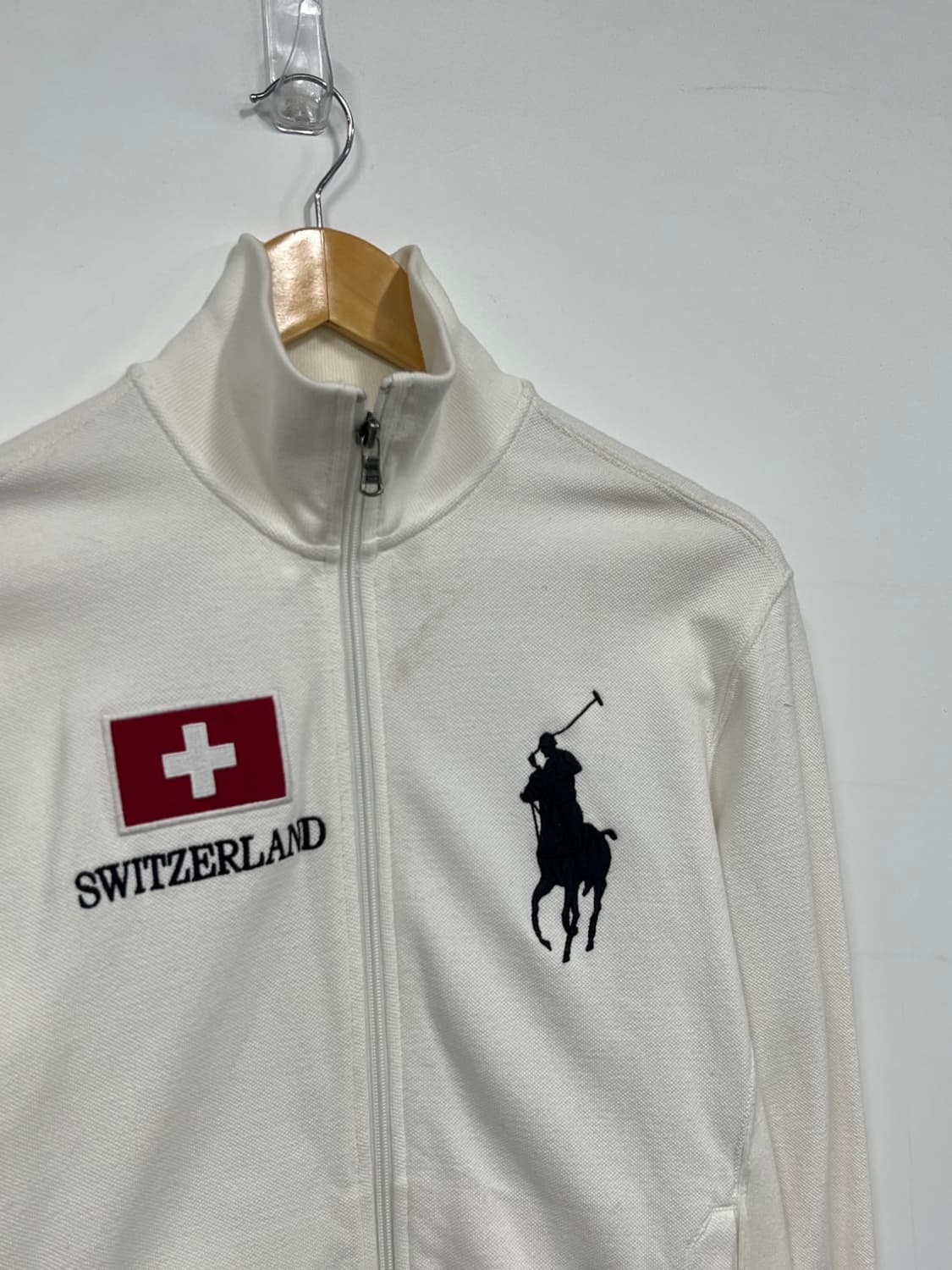 90s 폴로 랄프로렌 빅포니 스위스 코튼 집업 져지 상품이미지2