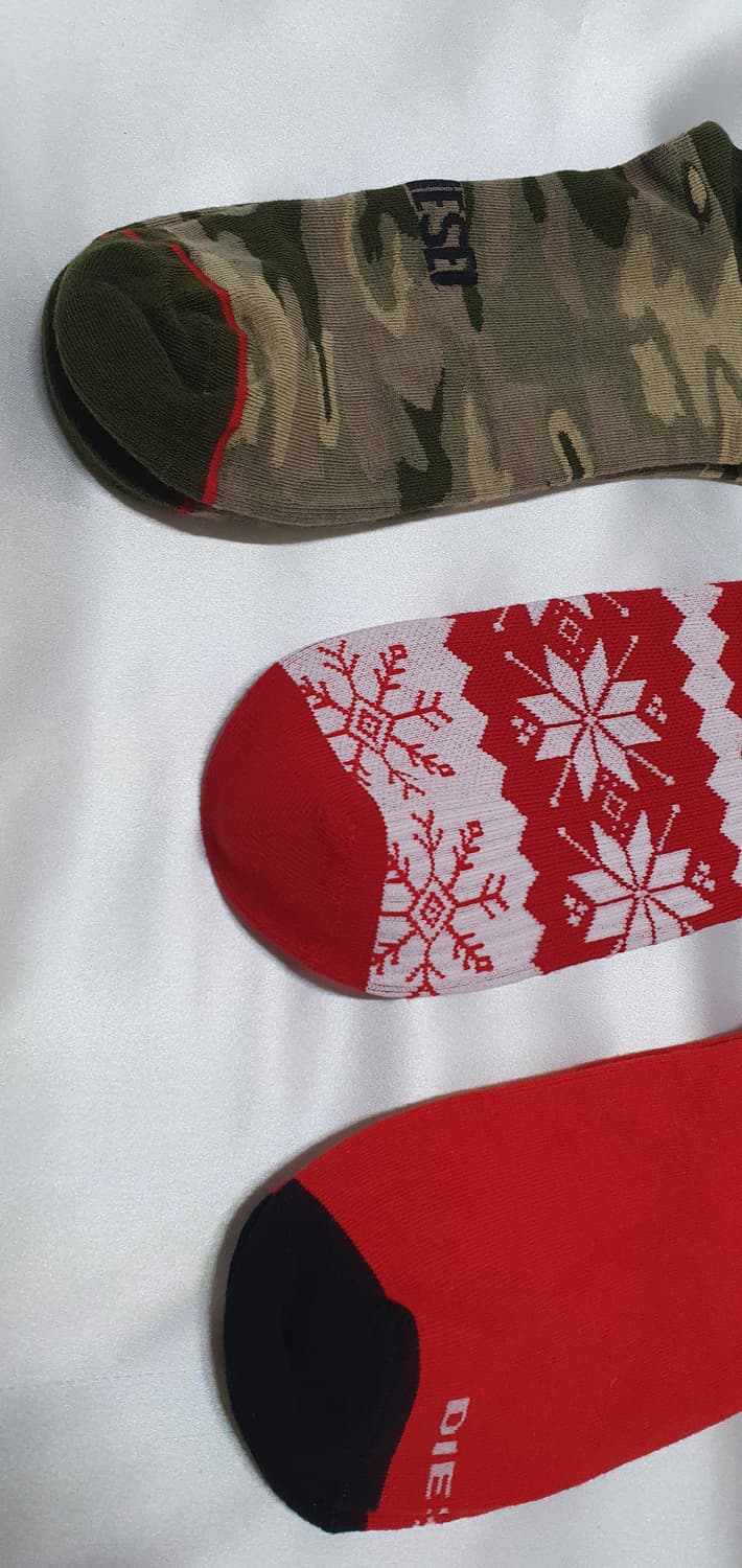 그린 블랙 레드 카모 스노우 눈꽂 불독 강아지 디젤 양말 상품이미지6