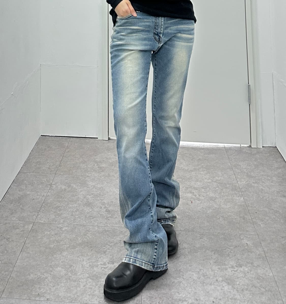 Vintage washed flare denim jeans 상품이미지1