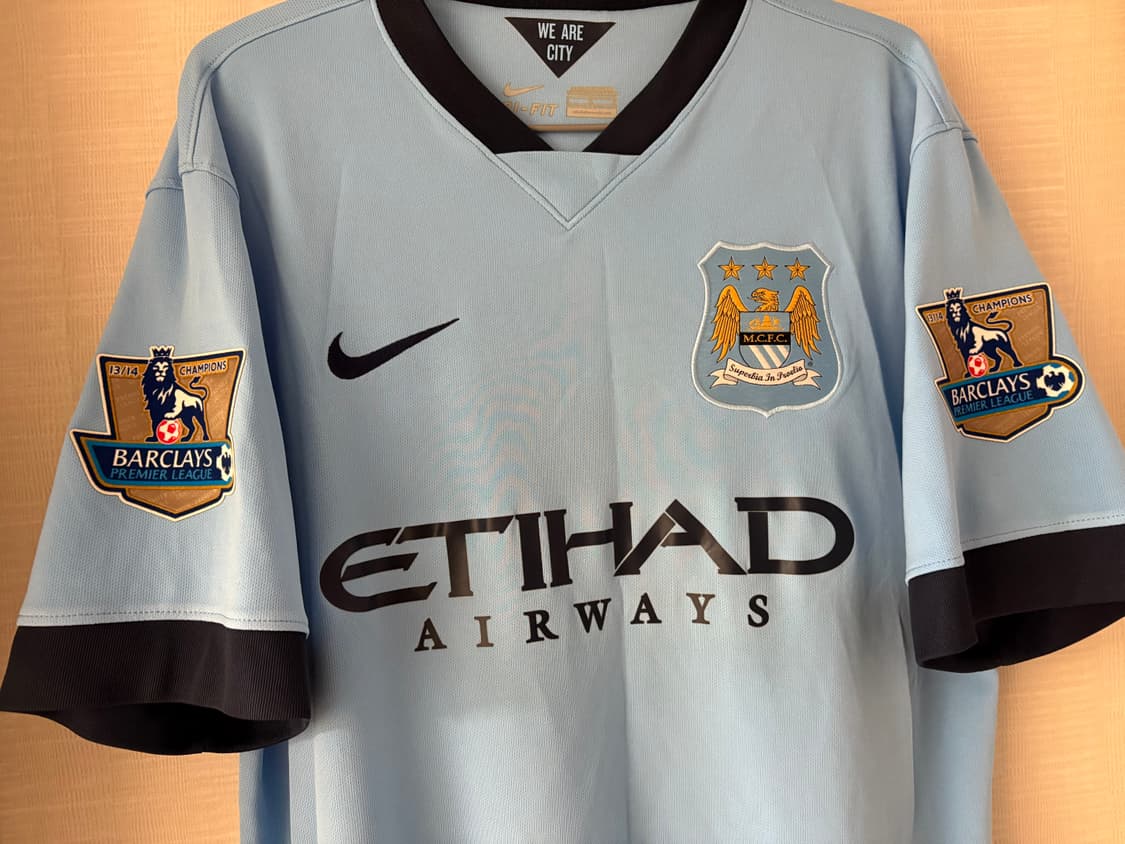 14-15 맨체스터시티 홈 아구에로 유니폼 정품 상품이미지3