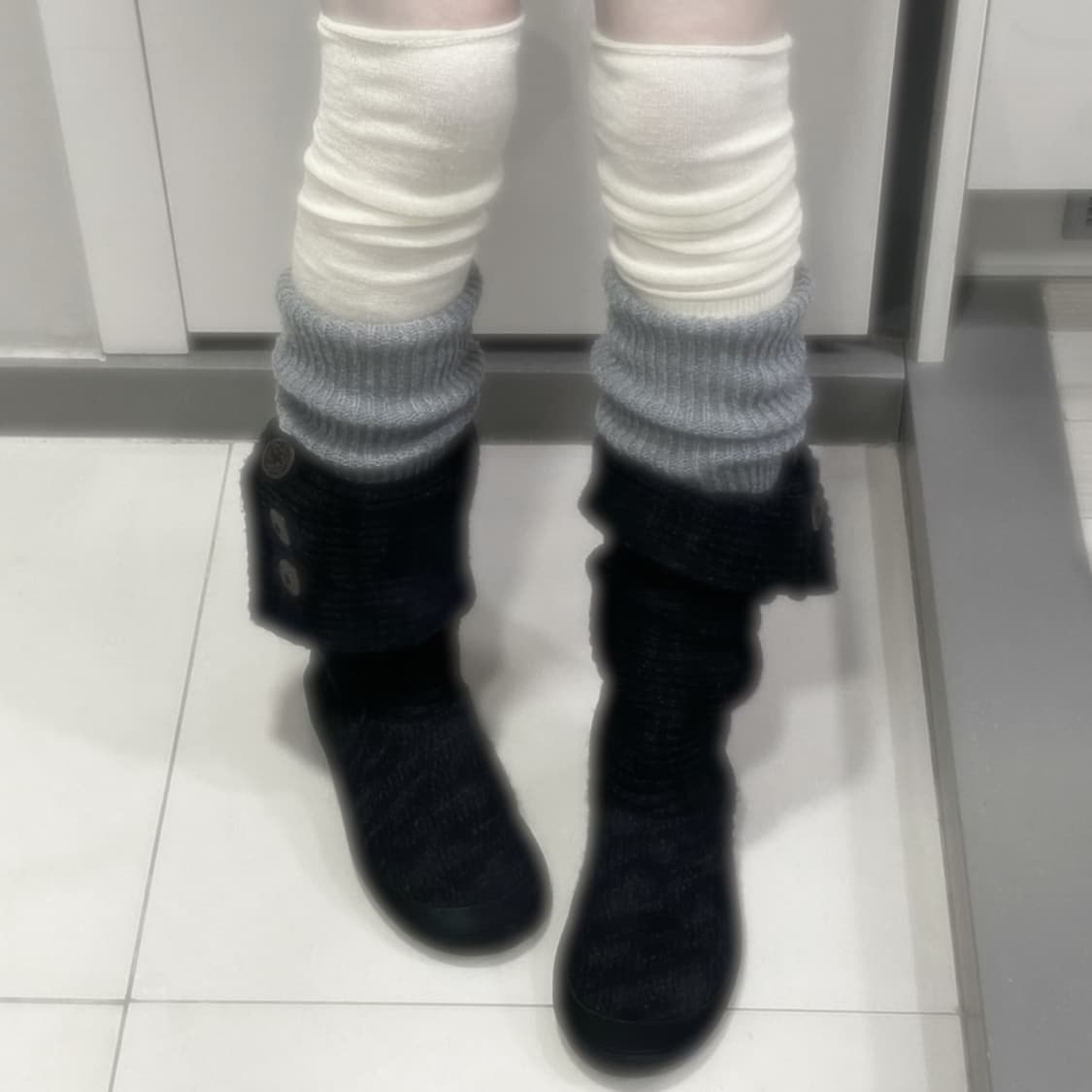 스케쳐스 블랙 니트 카디 부츠 / 빈티지 어그 카디 상품이미지2