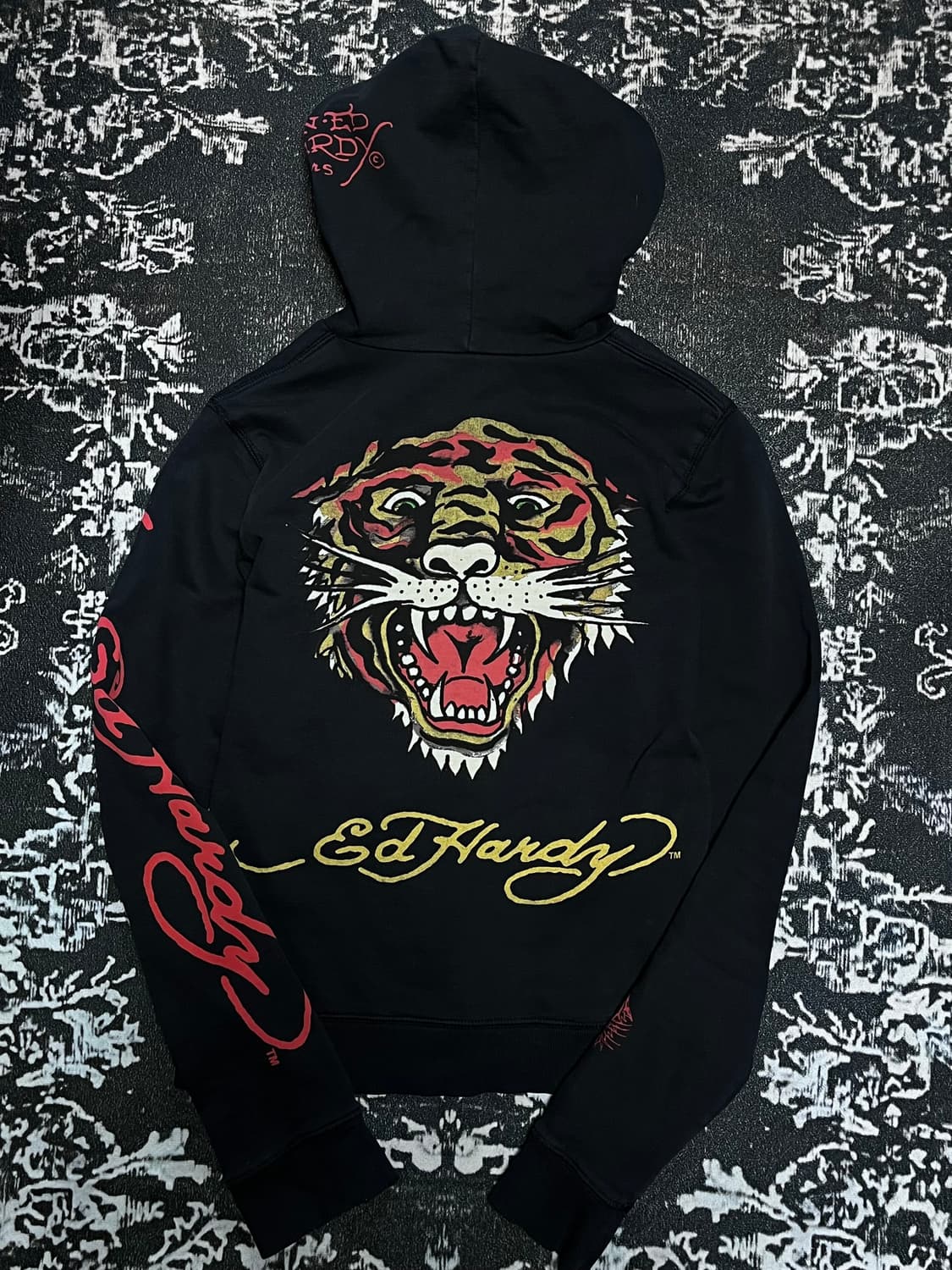 00's Ed Hardy y2k Tattoo Hooded Zip-Up S 상품이미지6
