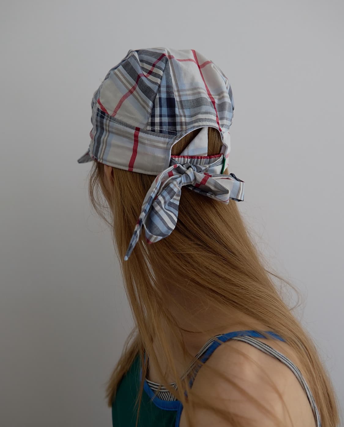 노컨텐츠 모자 220. Ribbon Check Cap _ Check 상품이미지3