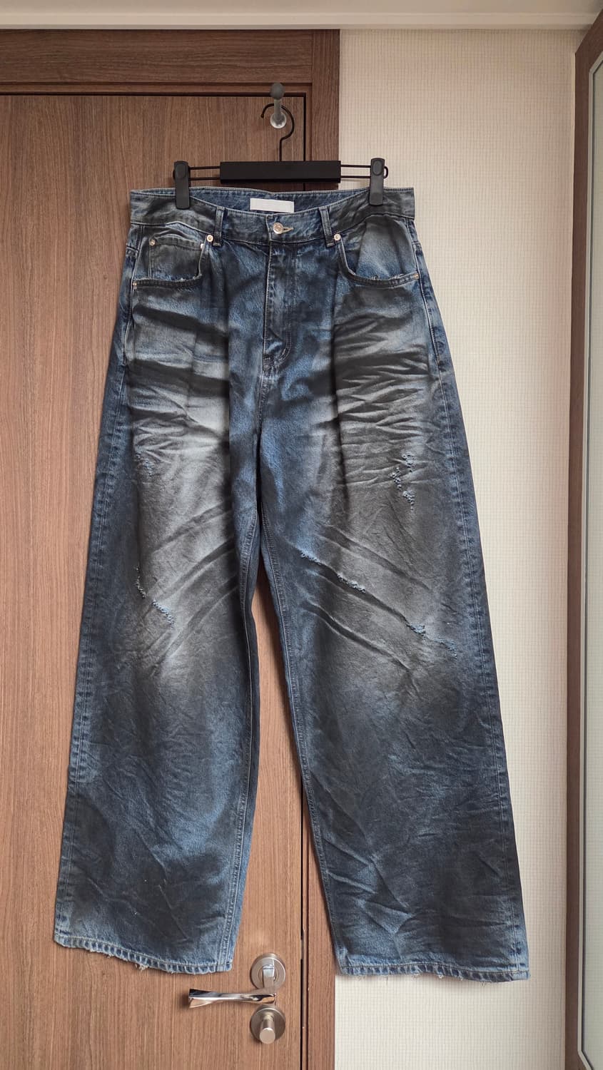 새상품 32사이즈)) 브랜디드 맥스 와이드 데님 크레이지 블루 팝니다 상품이미지2