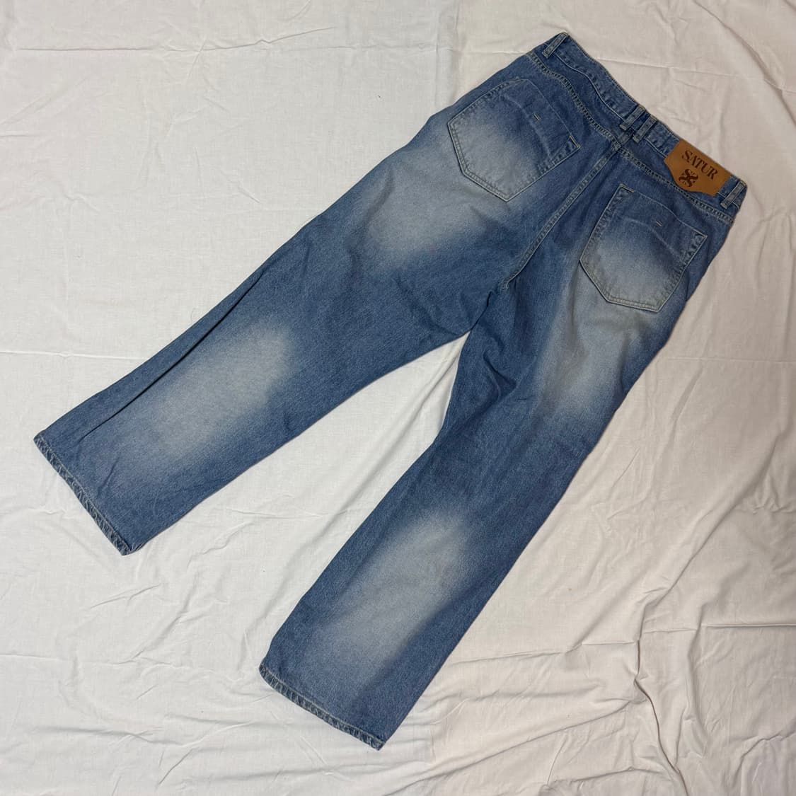 [세터] 디스트로이드 뉴트로 핏 데님 팬츠 레트로 블루 L 상품이미지2