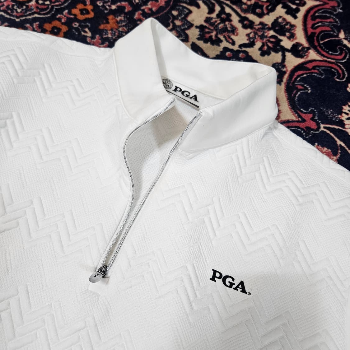 PGA 23fw 자가드 겉기모 하프집업 100size 상품이미지1