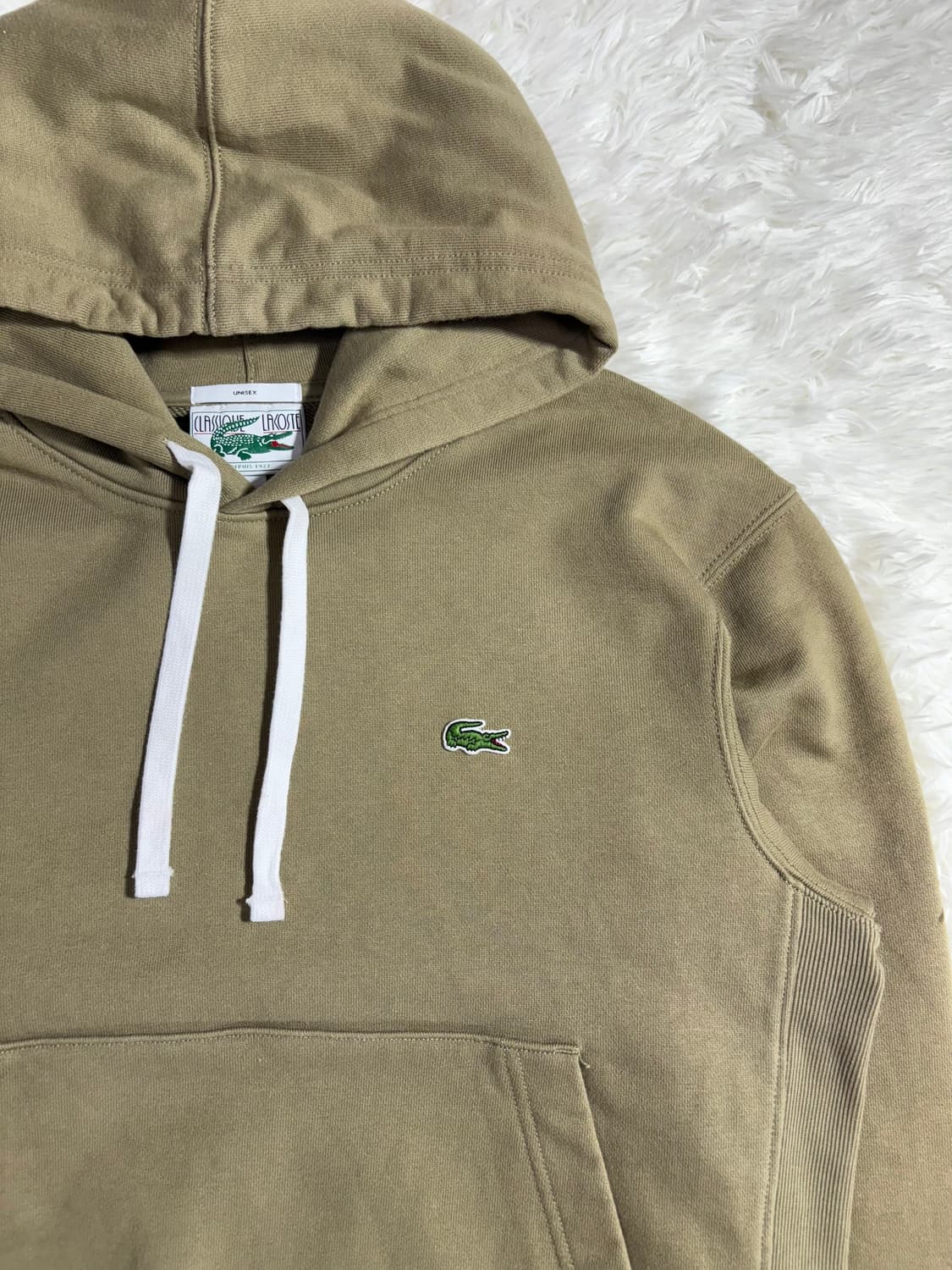 라코스테 베이지 스몰로고 후드  상품이미지5