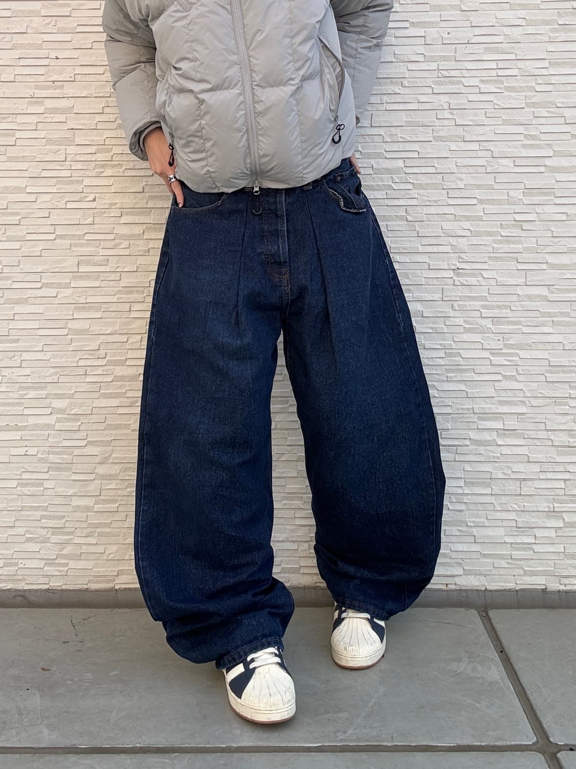 00s SAM JEANS 올드스쿨 진청 오버 와이드 데님 팬츠 상품이미지1