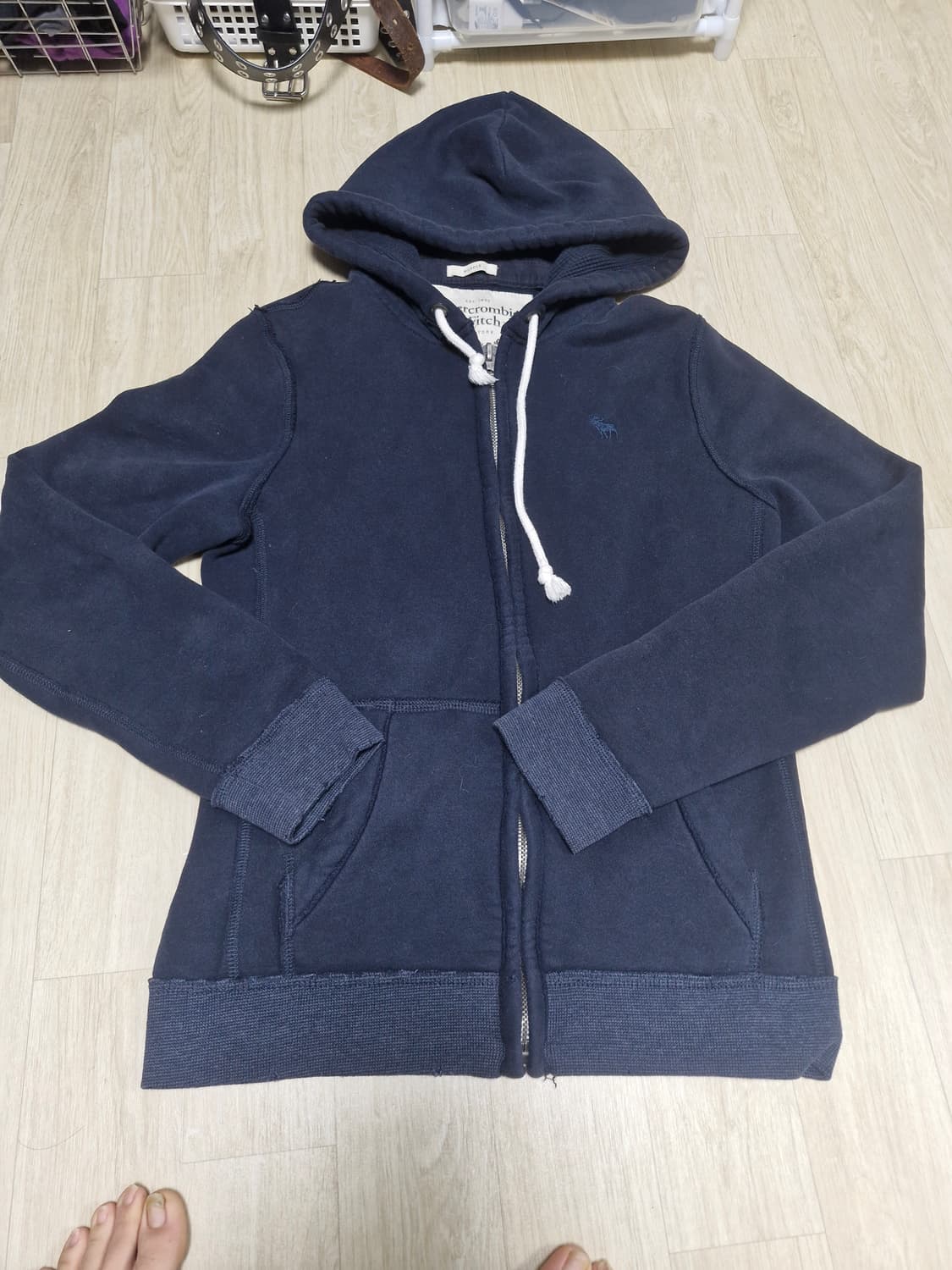 아베크롬비 빈티지 네이비 후드집업 상품이미지1