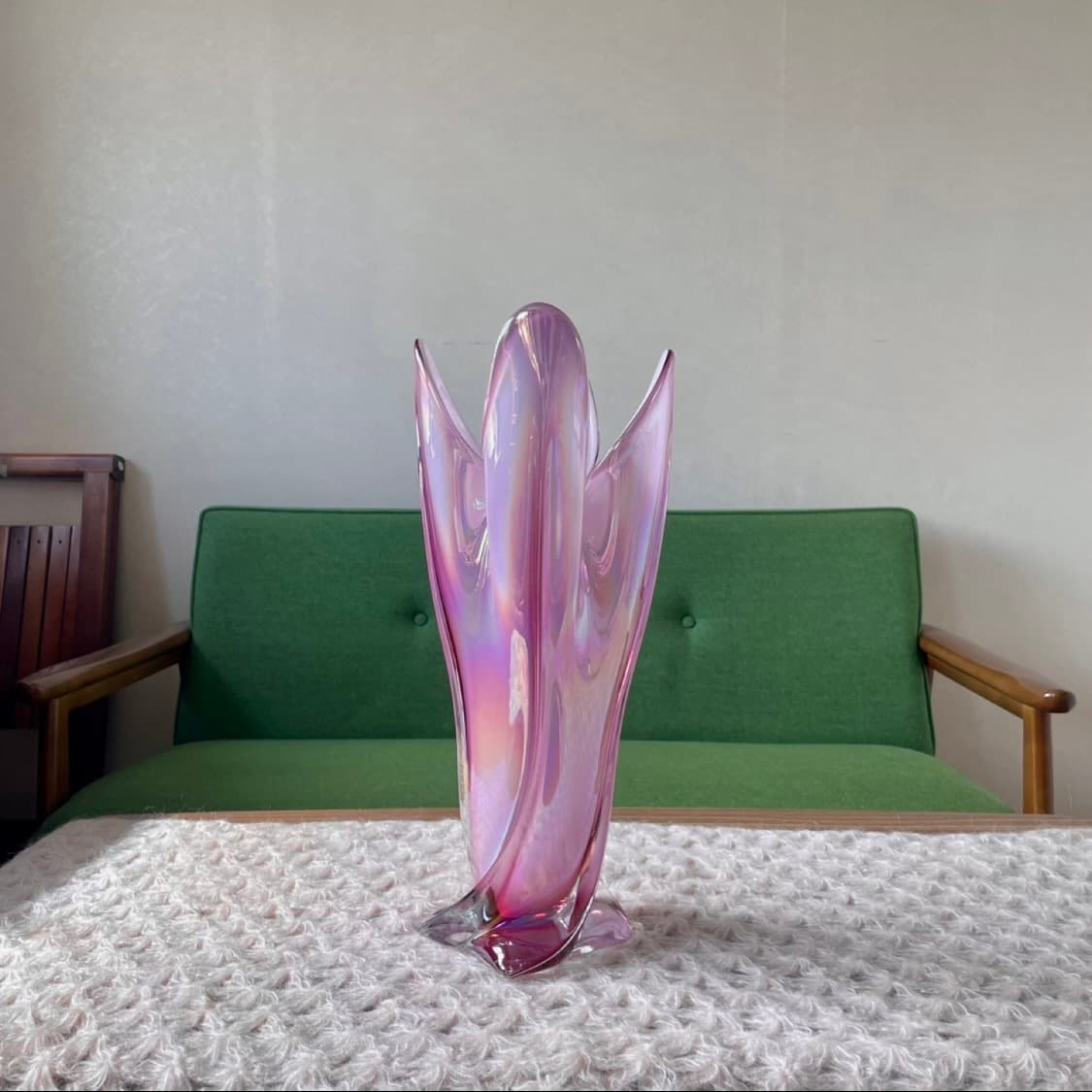 [70’s Vintage Vase] 빈티지 블로운 글라스 돌핀 유리 화병 상품이미지5