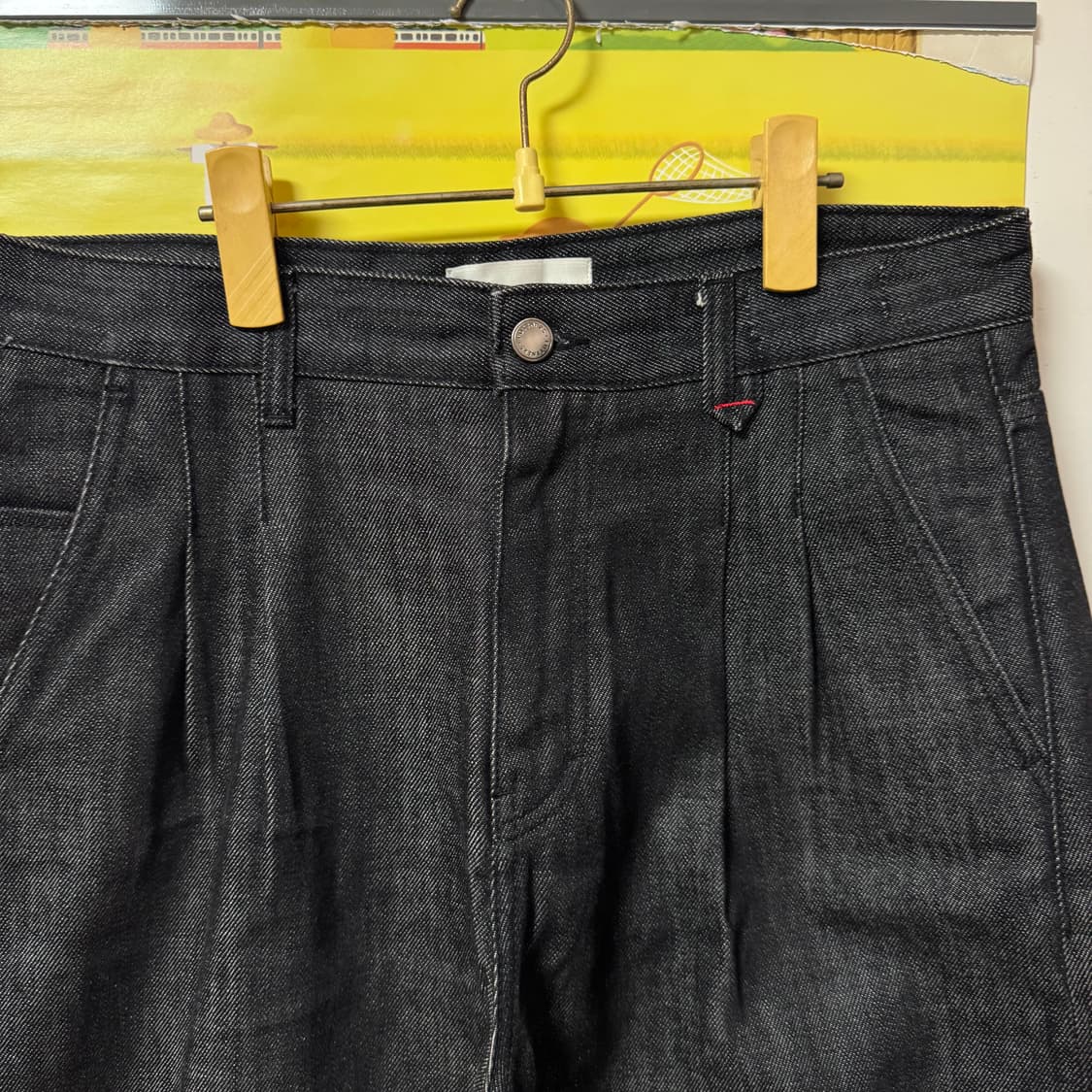 포트너스 투턱 와이드 블랙진 M사이즈 상품이미지2