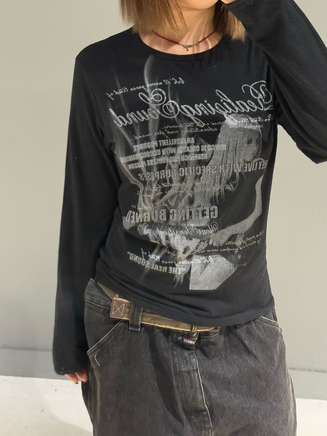 Rockstar girl printing long sleeve 상품이미지4