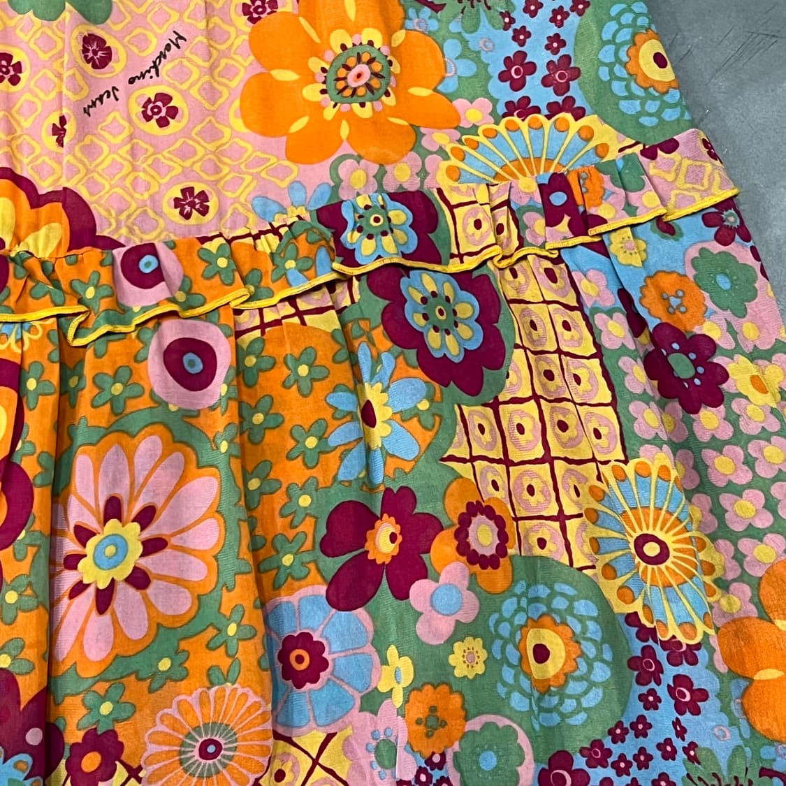  모스키노 진스 플라워 패턴 플리츠 스커트 y16344 상품이미지4