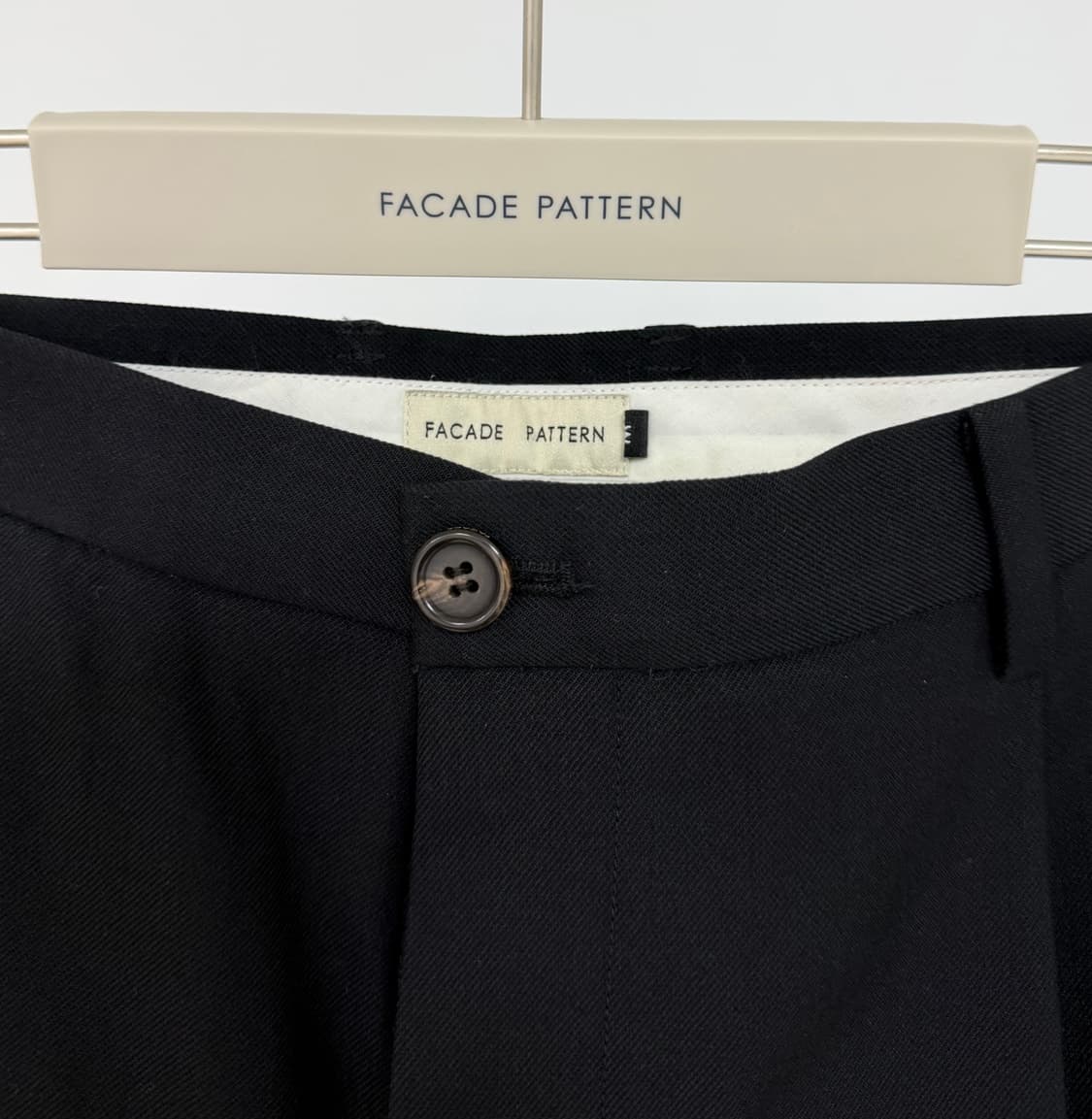 (미착용새제품) 파사드패턴 타임리스 울팬츠 블랙 M 상품이미지6