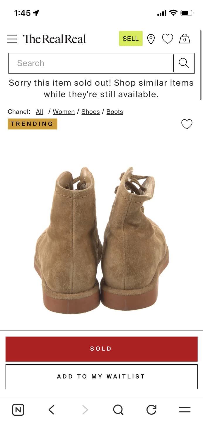 CHANEL 샤넬 스웨이드 부츠 36 (230) 상품이미지3