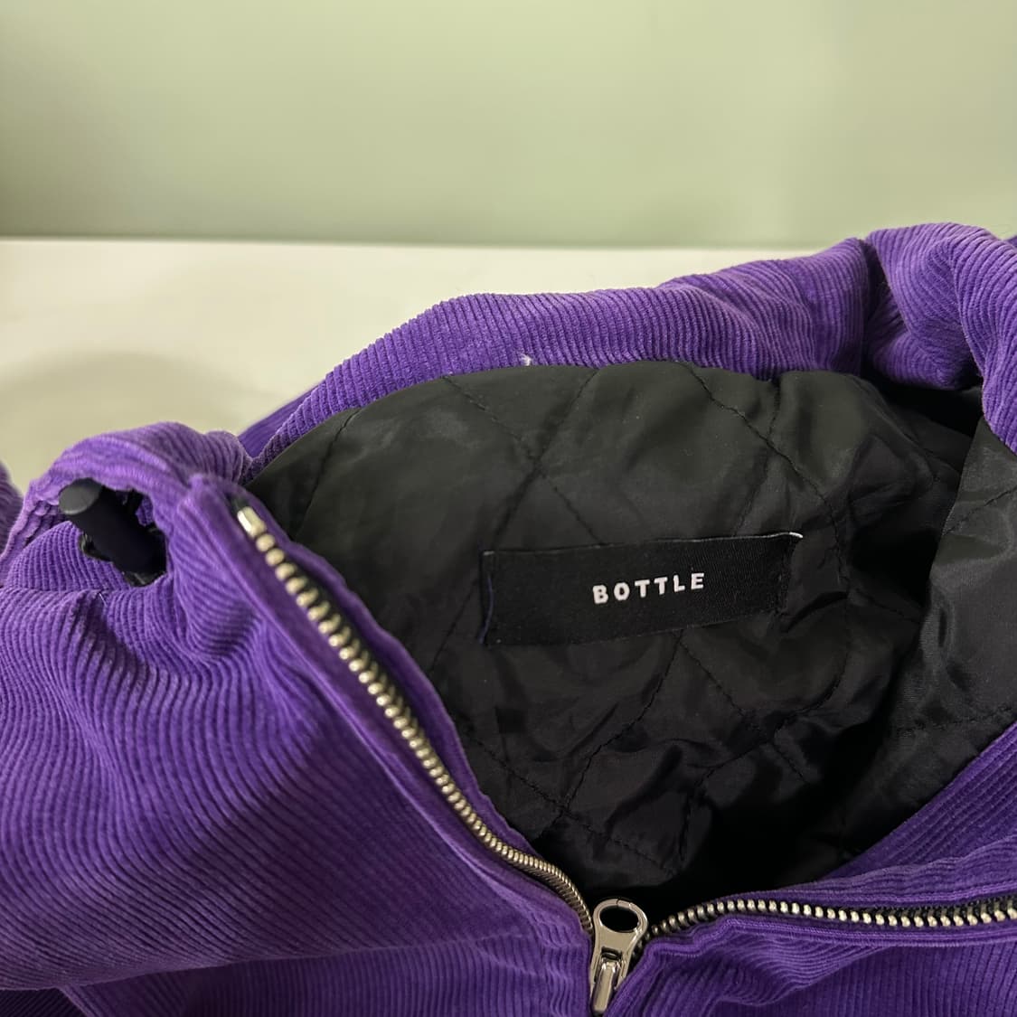 OS 바틀 BOTTLE 오버핏 퍼플 코듈로이 후드점퍼 상품이미지5