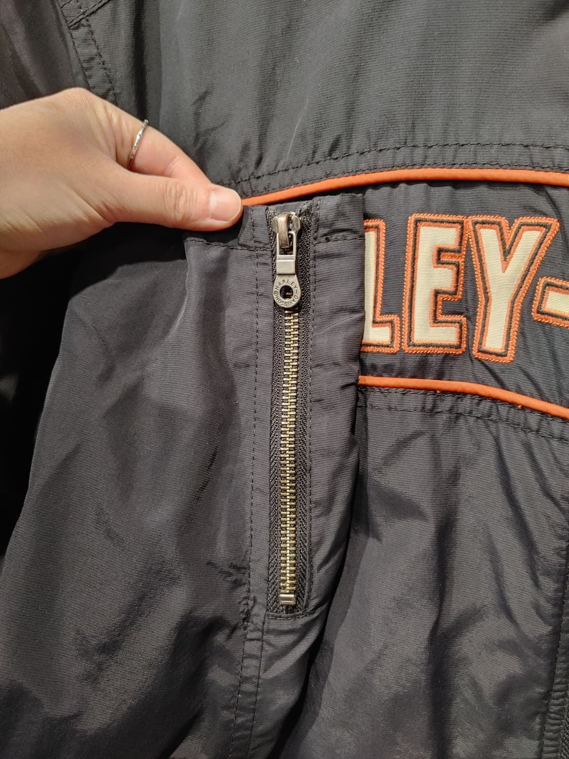 무배) 할리 데이비슨 패치워크 레이싱 자켓 - M 상품이미지9