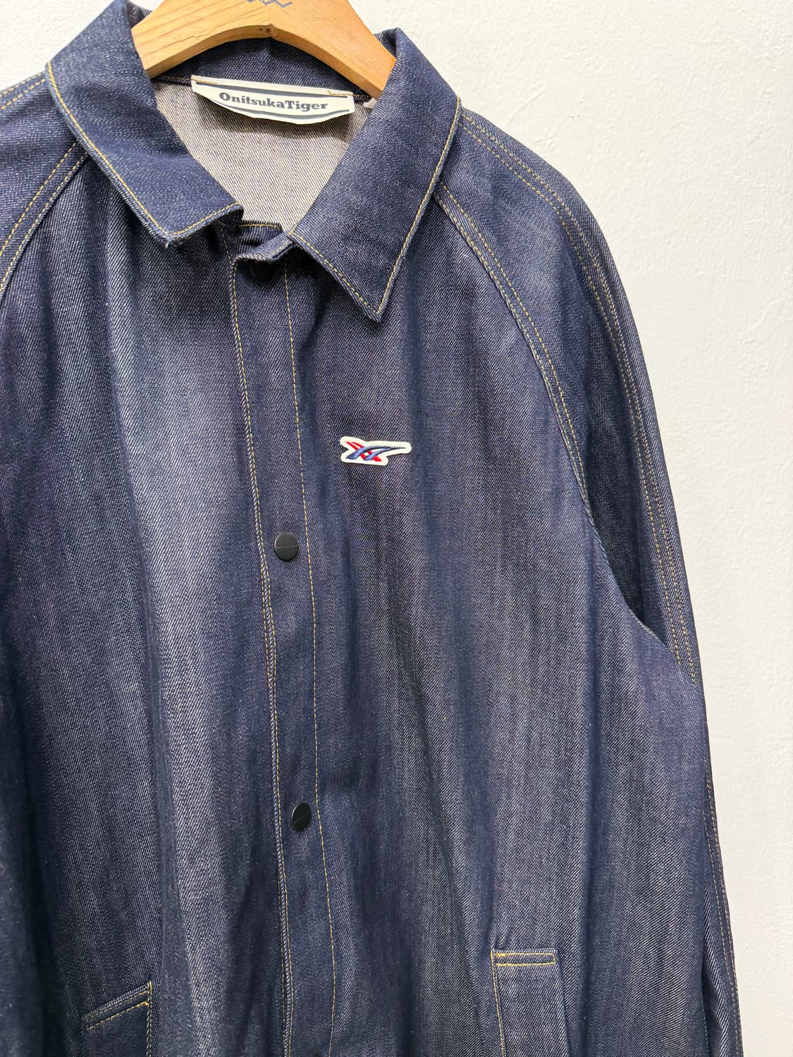 정품) 오니츠카타이거 오버핏 데님 롱자켓 M 상품이미지4