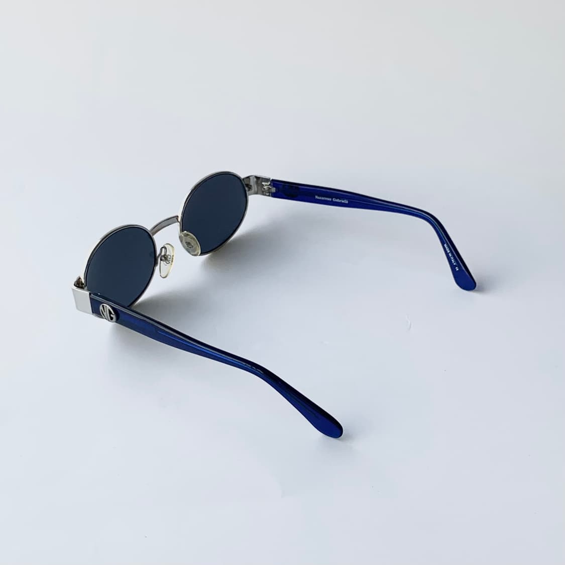 969 데드스탁 빈티지선글라스 실버 슬림 오벌 블루 픽키 상품이미지5