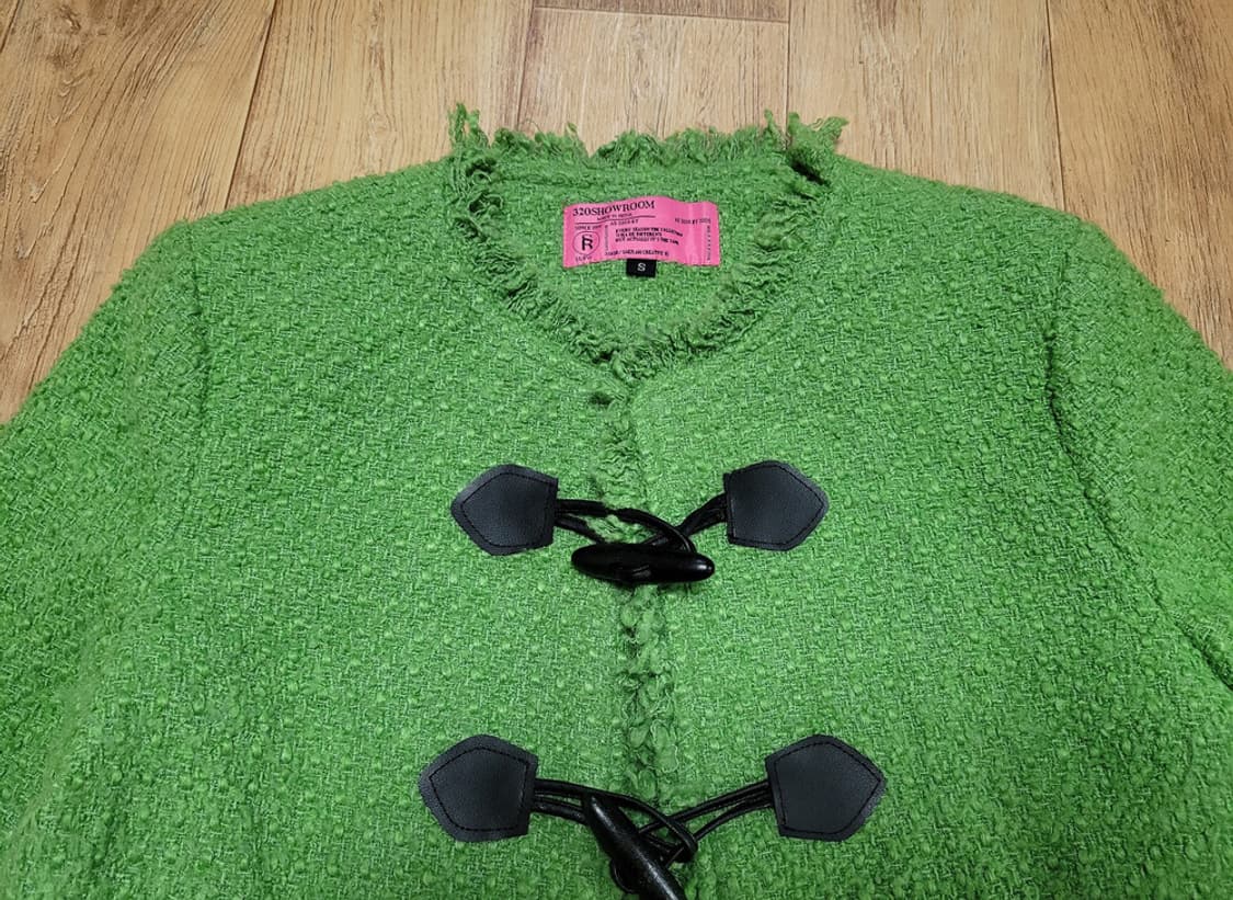 320쇼룸(320SHOWROOM) 토글버튼 프린지 트위드자켓 55 상품이미지6