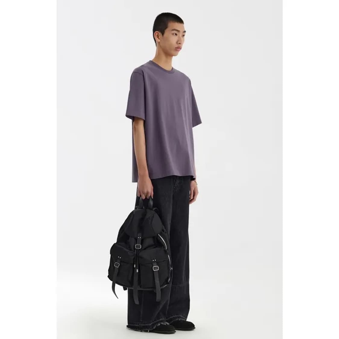 유스 로고 반팔 티셔츠 네이비 상품이미지1