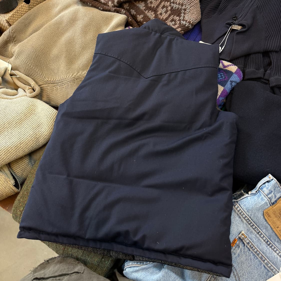 맨즈 비기 BY 타케오키쿠치 헤링본 패턴 리버서블 베스트  상품이미지8