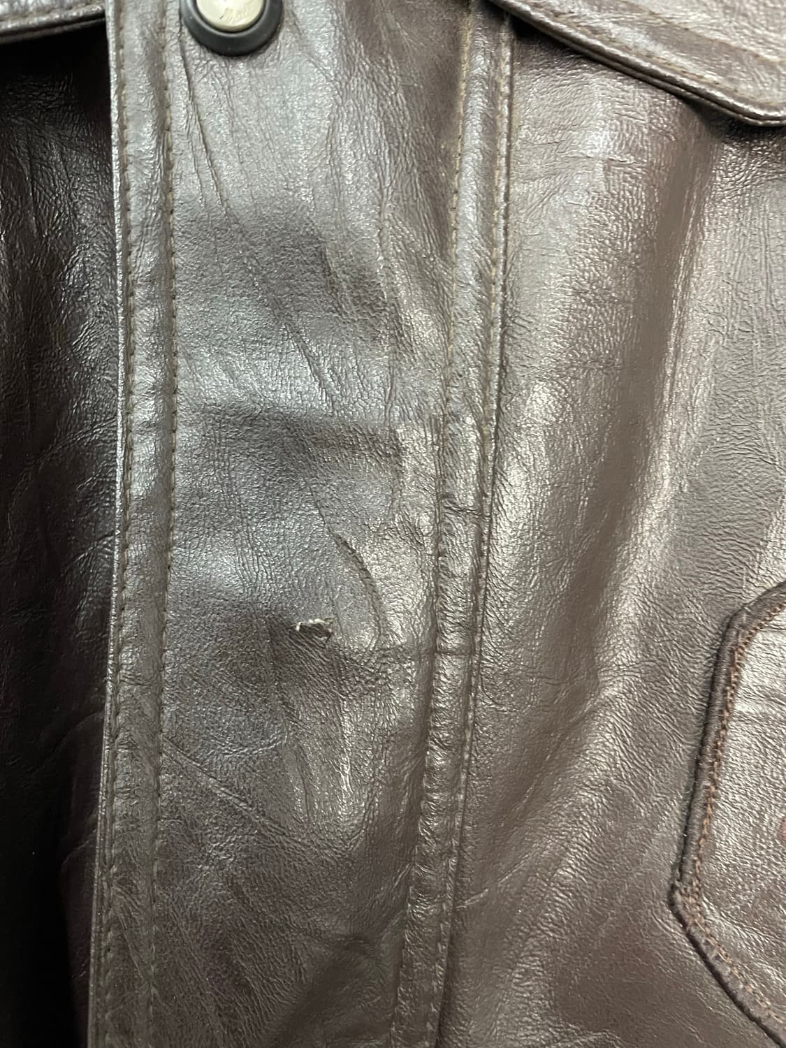 죠다쉬 빈티지 브라운 레더자켓 H2114 상품이미지6