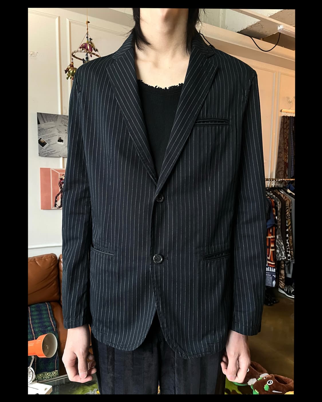 90-00s KANSAI YAMAMOTO Old Stripe Jacket 상품이미지2