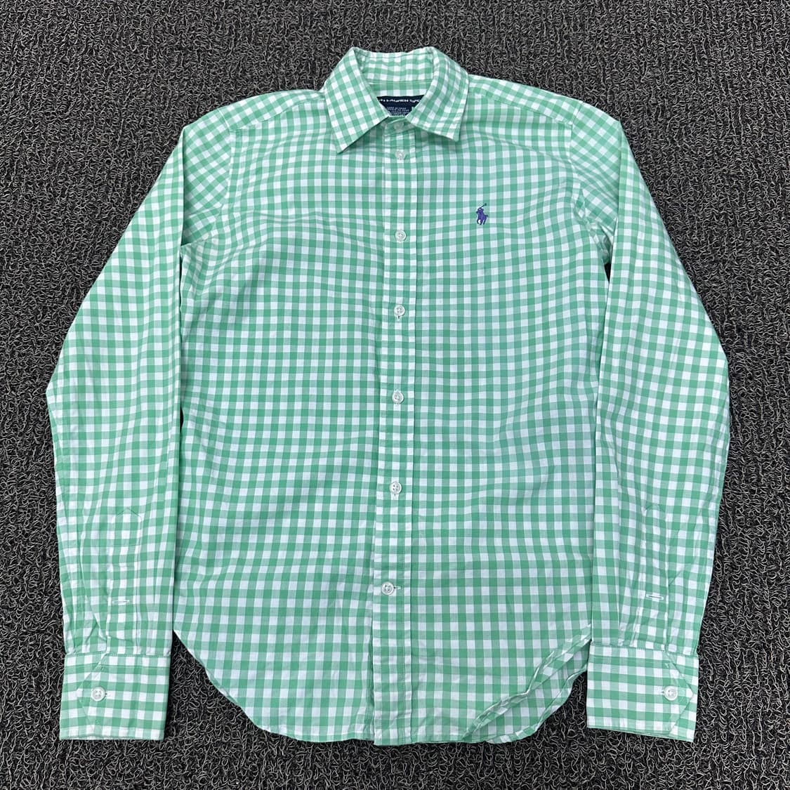 POLO 폴로 랄프로렌 여성 체크 패턴 셔츠 그린 상품이미지1