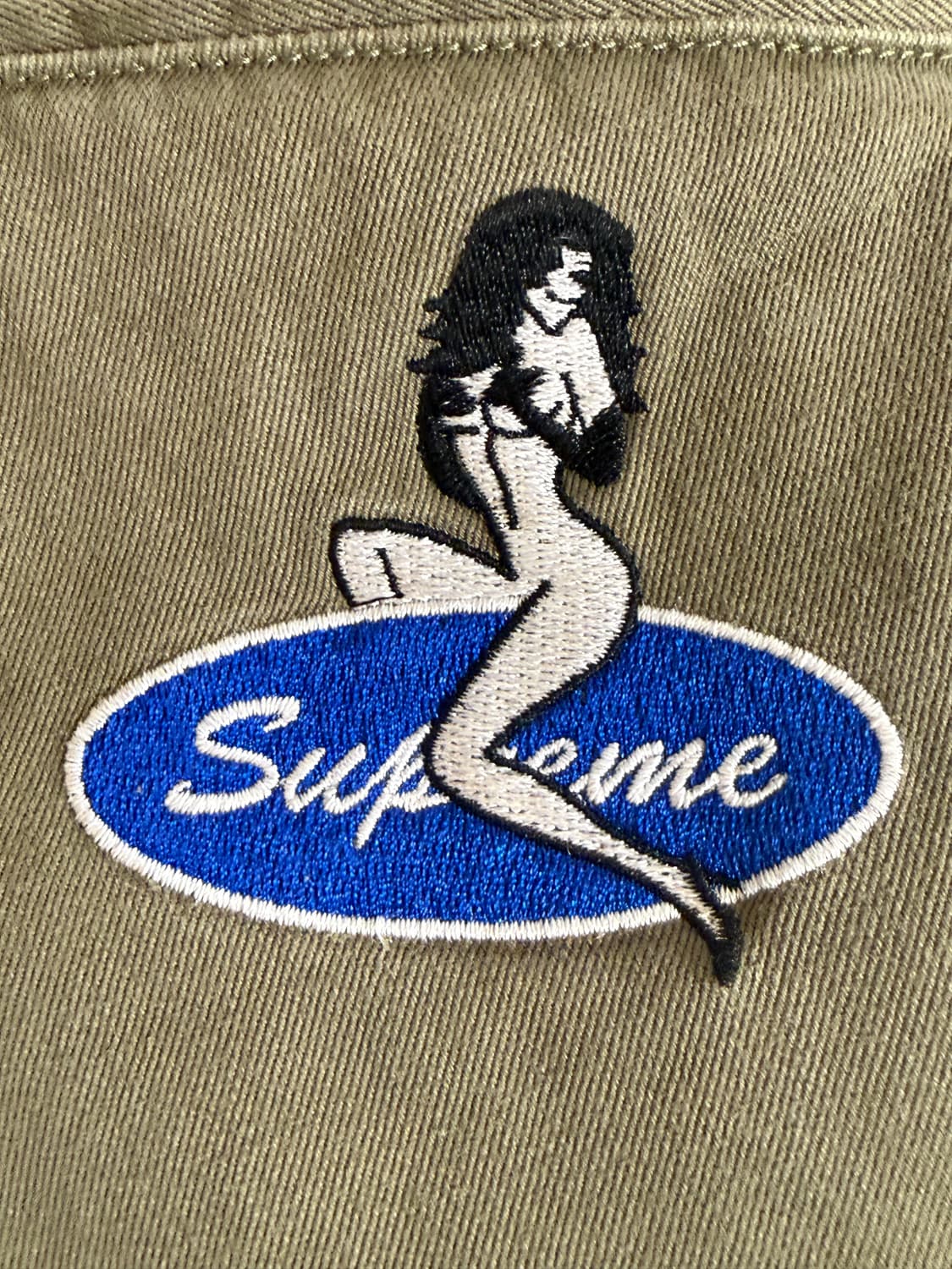 (32) 슈프림 핀업걸 치노팬츠 올리브 상품이미지1