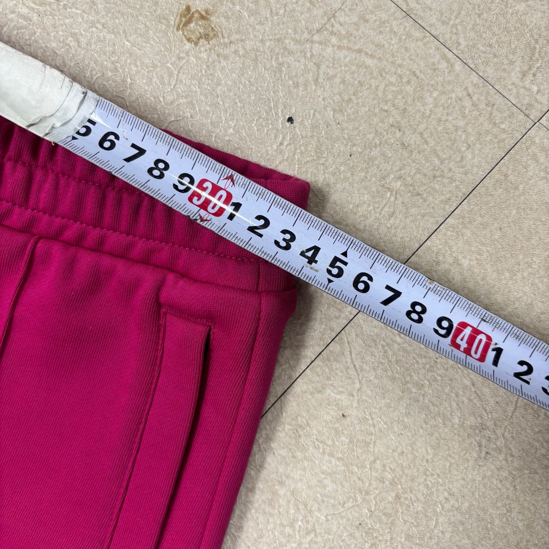 널디 스몰로고 핑크 와이드 트레이닝 팬츠 상품이미지5
