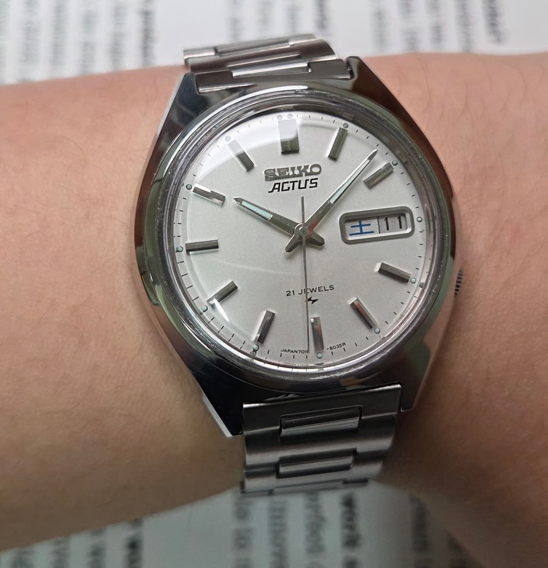 빈티지 세이코 액투스 7019 한자 데이데이트 순정 실버판 브레이슬릿 v 상품이미지9