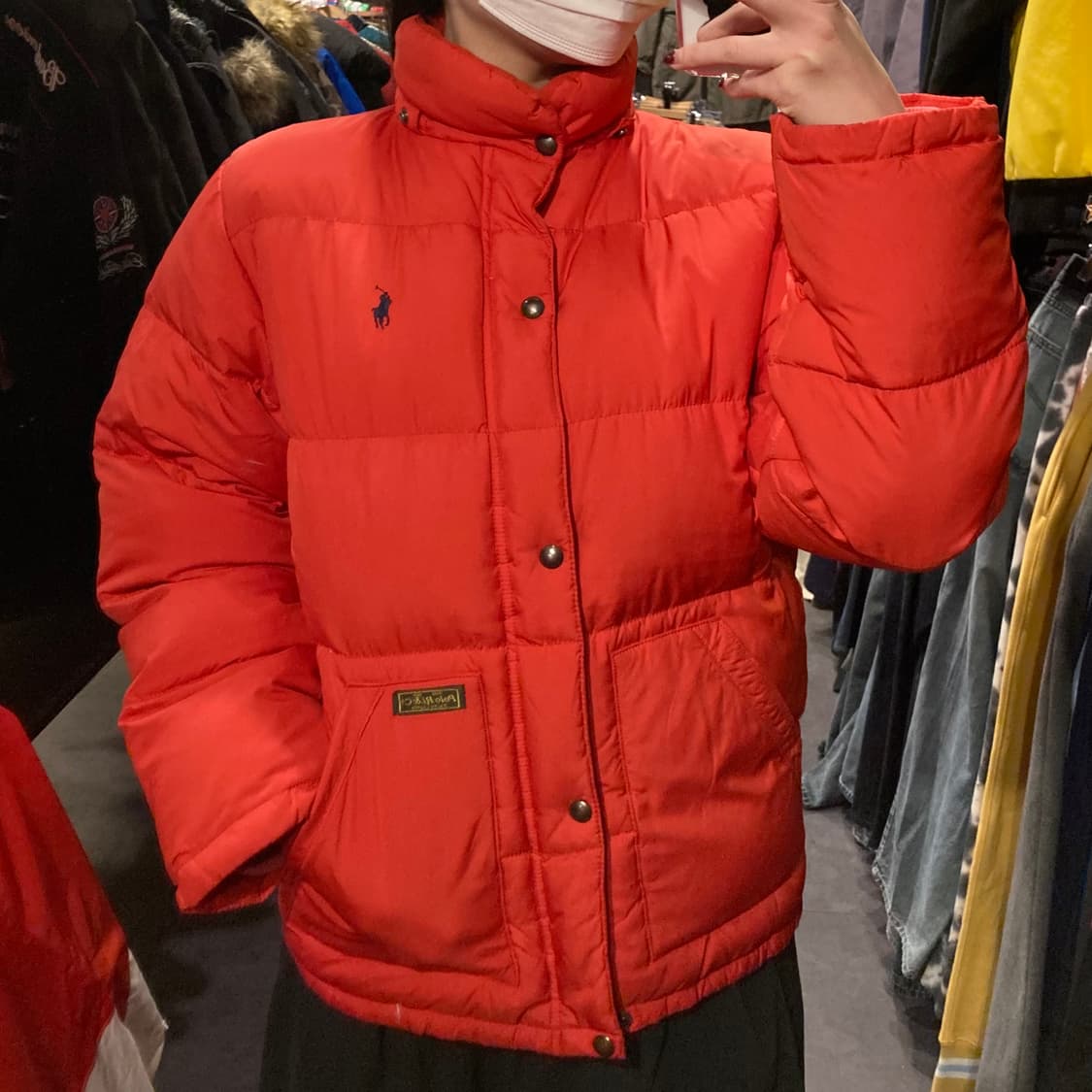 [IM] 폴로 패딩 자켓 레드 상품이미지5