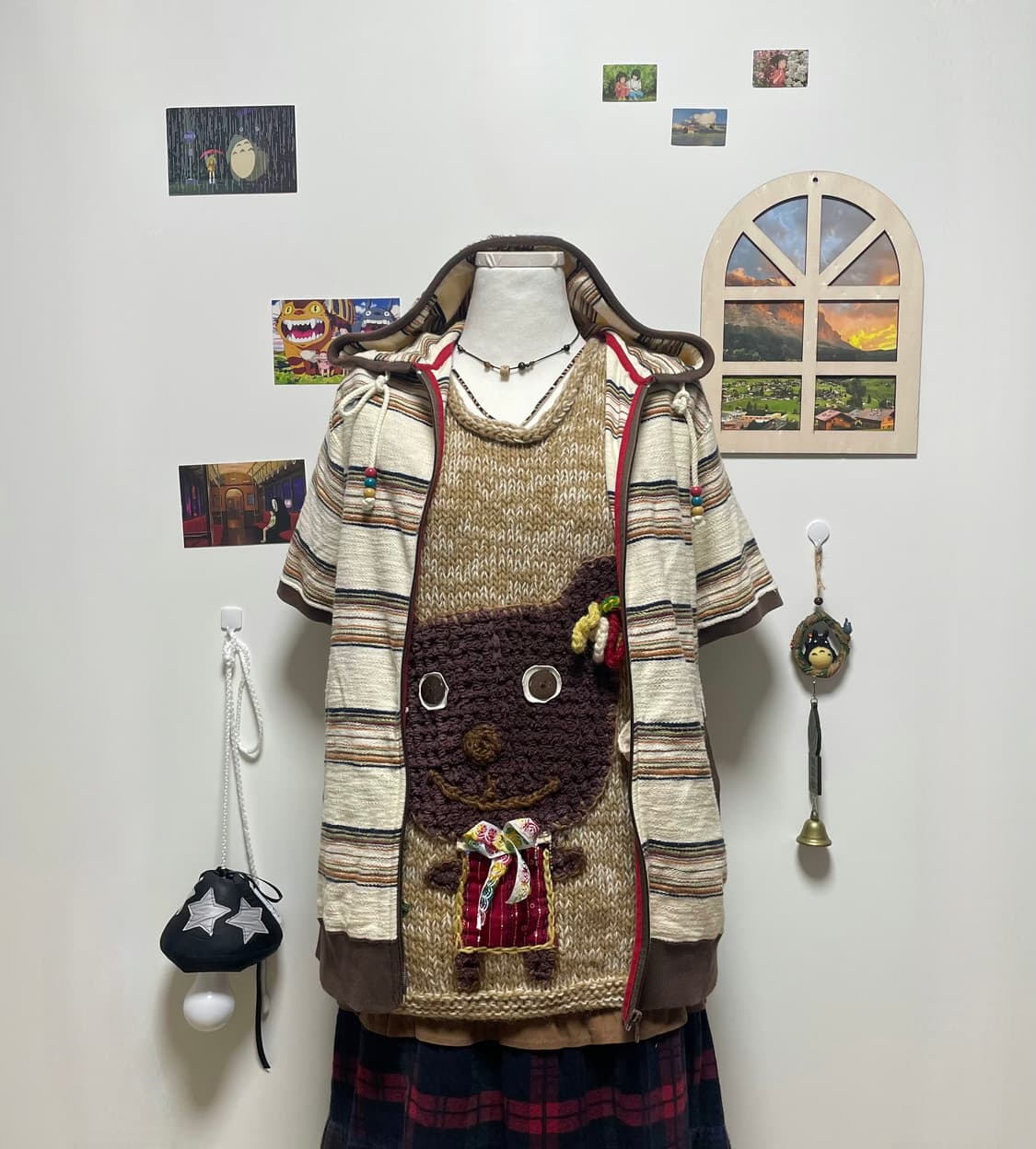 자수 베스트 + 반팔후드집업 #자수 #모리걸 #핸드메이드 상품이미지3