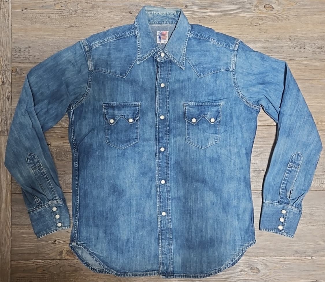 리바이스 LVC 1955 쏘우투스 데님 셔츠 S 상품이미지1