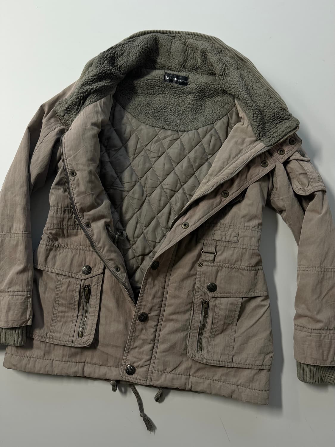 하이 넥 스트링 유틸리티 히든 후디드 자켓 상품이미지8