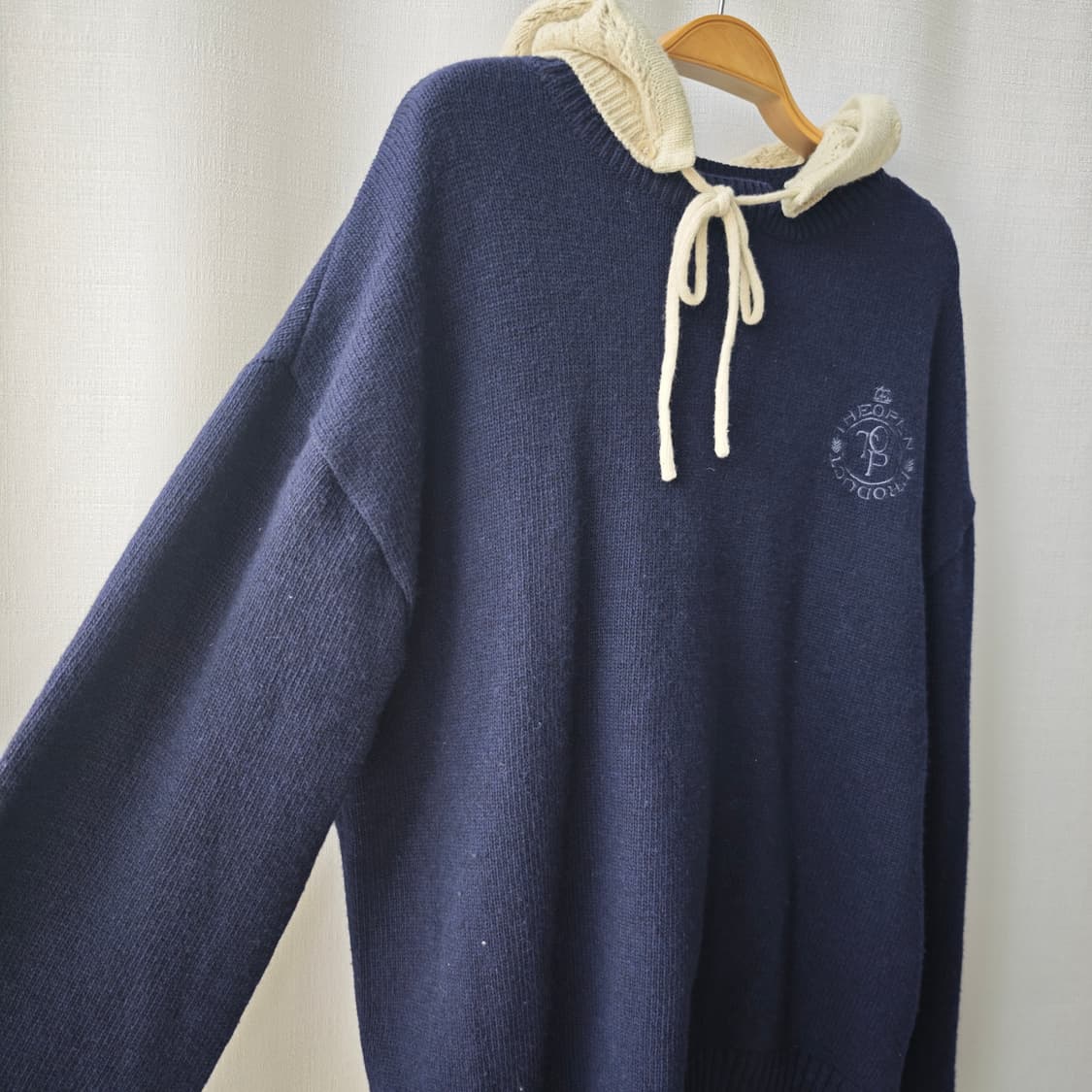 더오픈프로덕트 탈부착 가능 후디 스웨터 네이비 OS 상품이미지4