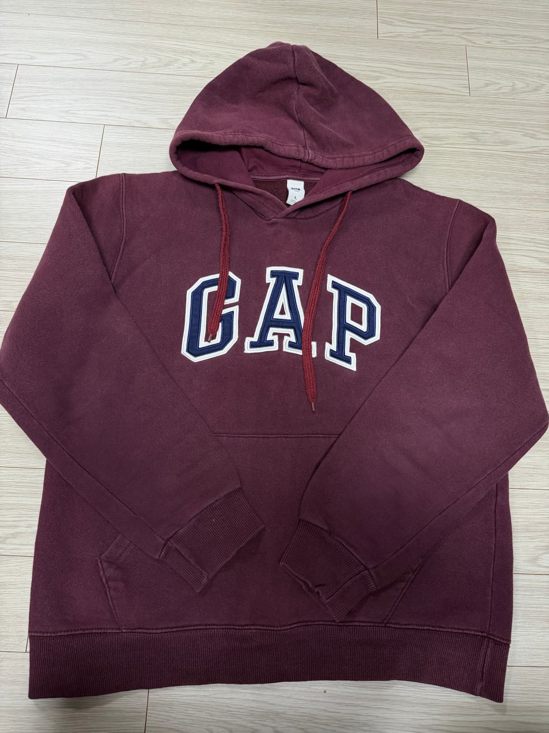 갭 버건디 후드티 L 상품이미지2