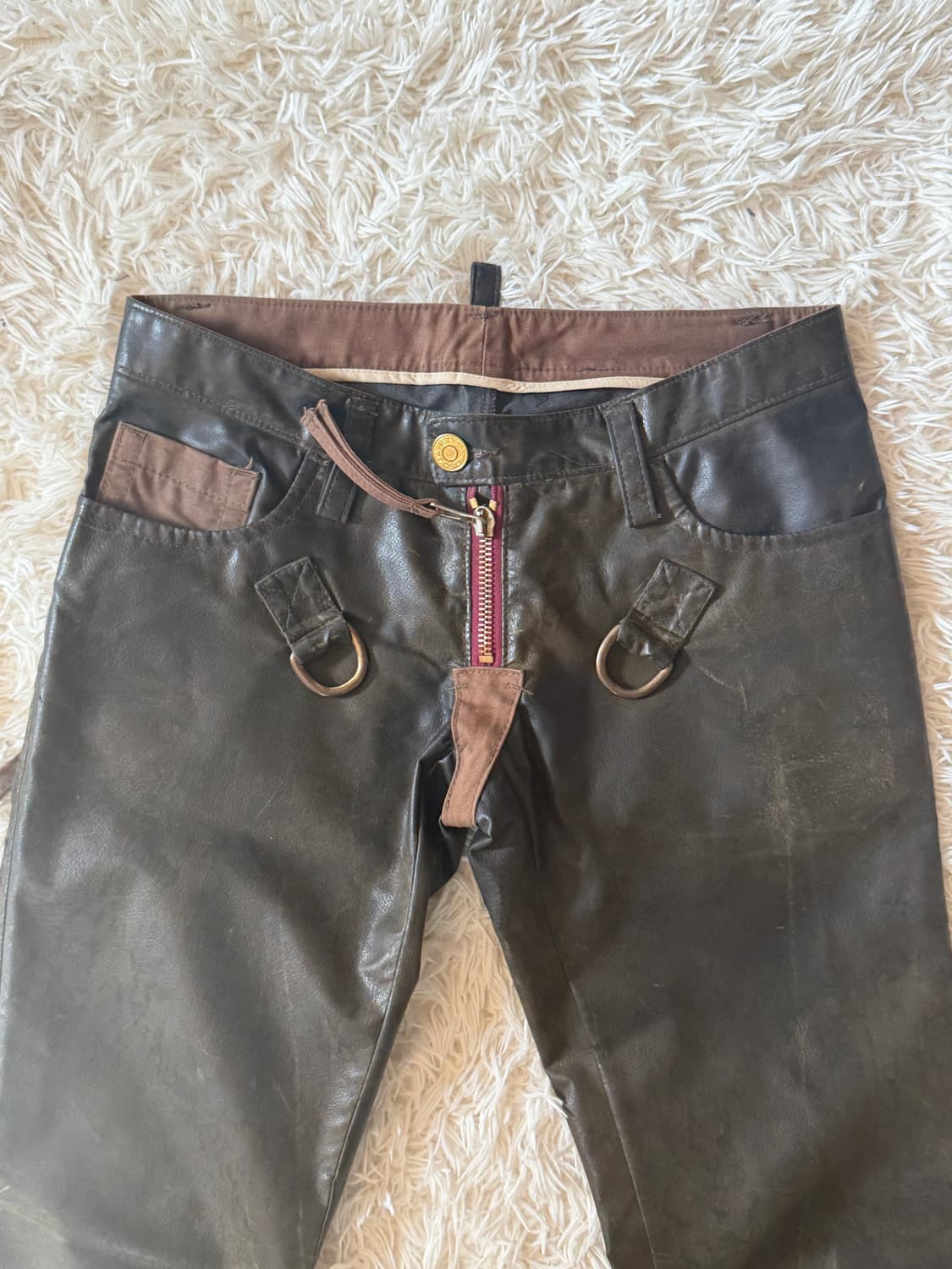 디스퀘어드2 03FW 레더 팬츠 상품이미지4