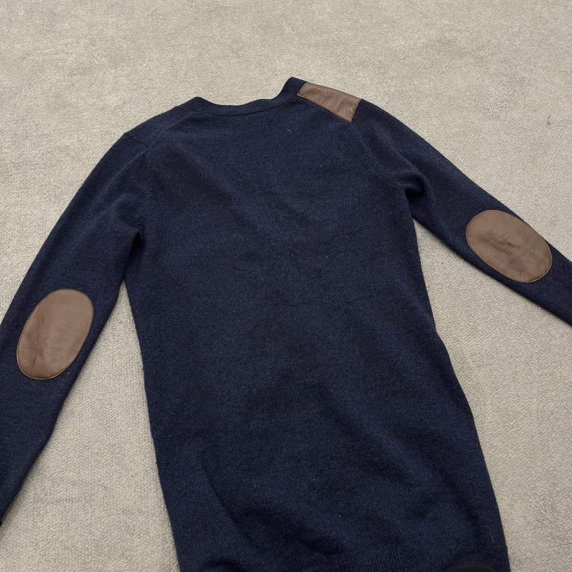 95 빈폴 캐시미어 가죽패치 롱 가디건 상품이미지4