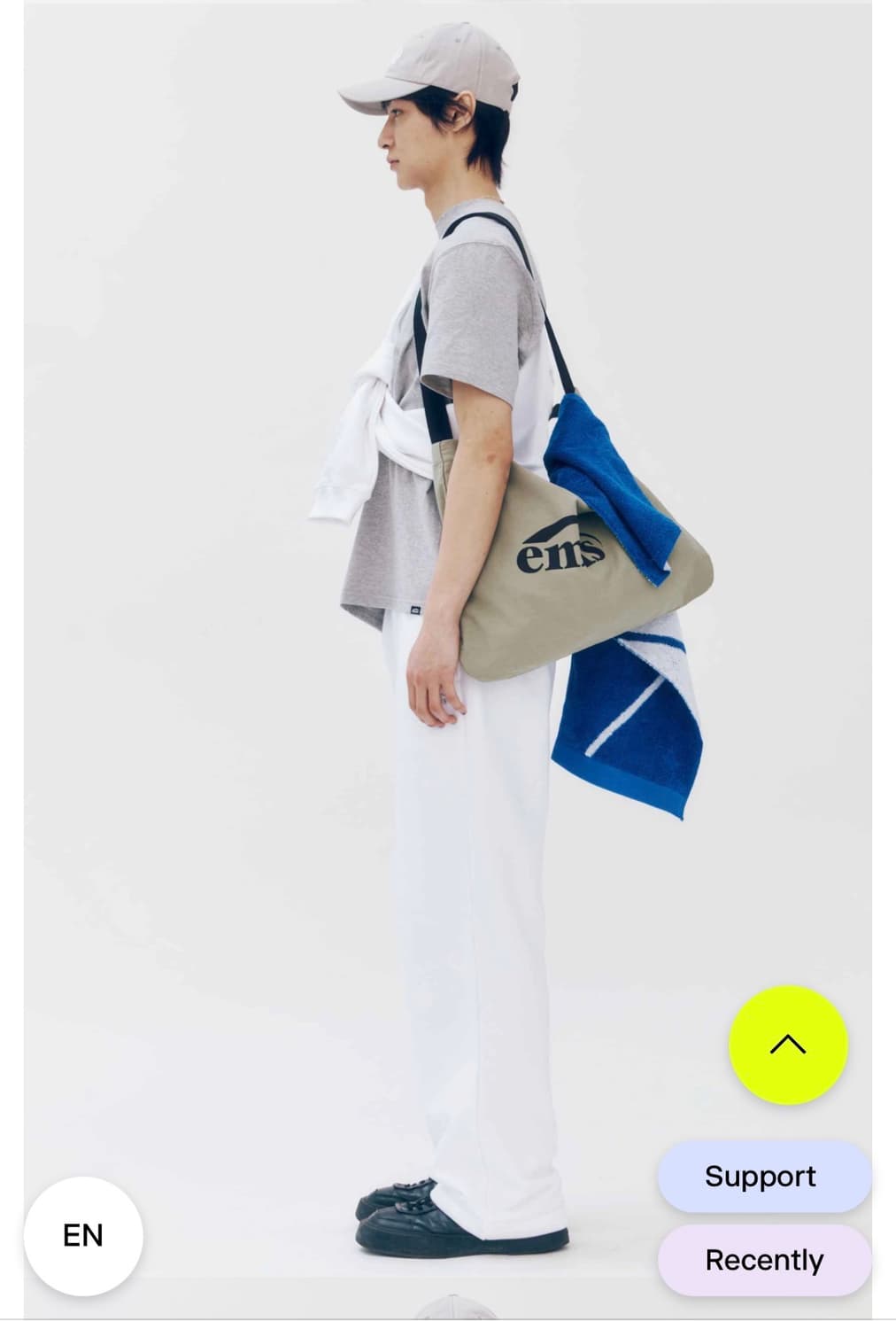 이미스 NEW LOGO COTTON ECO BAG-KHAKI 상품이미지3