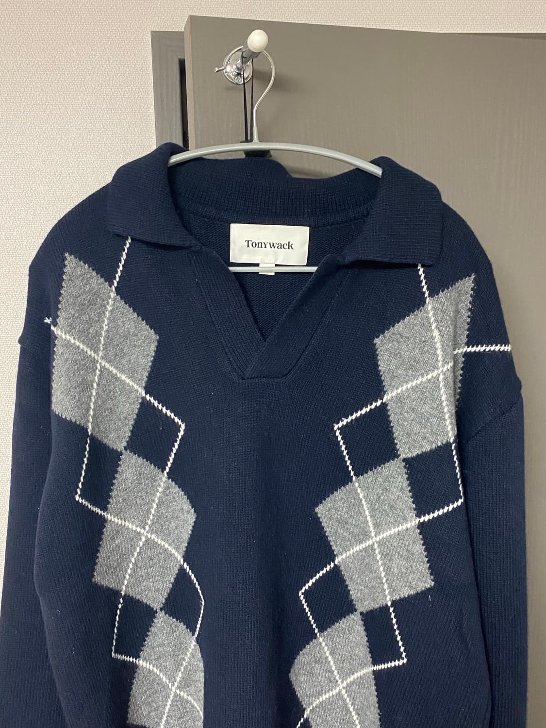 (M) 토니웩 아가일 니트 스웨터 상품이미지2